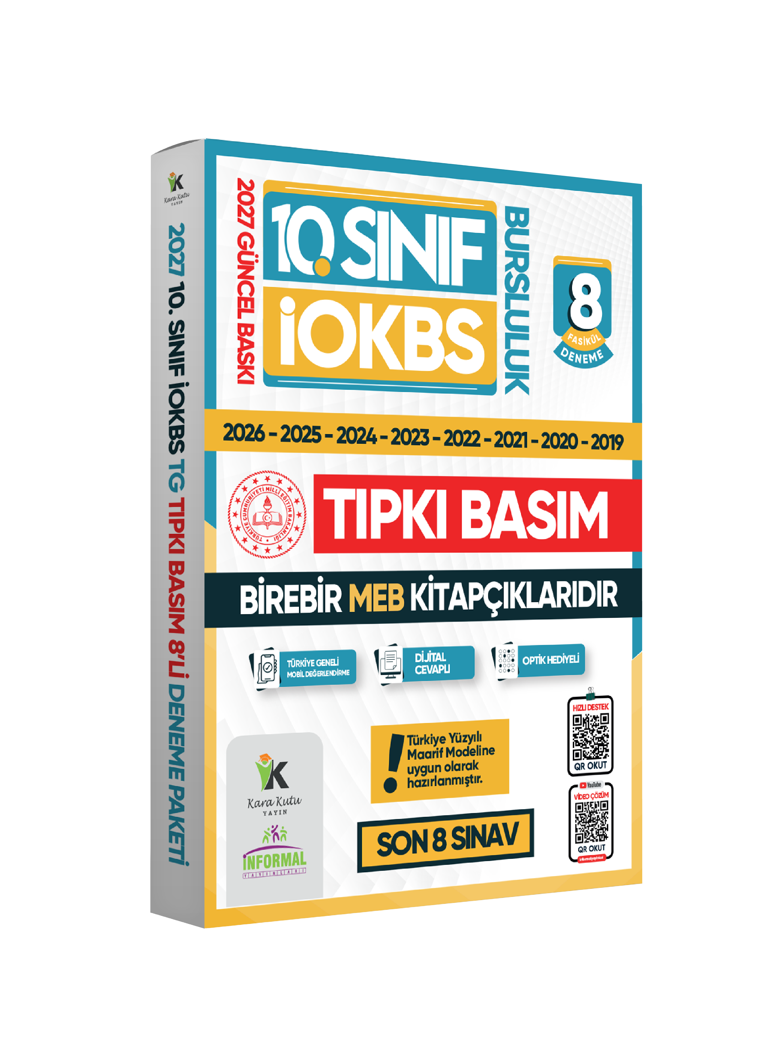 2027 10.Sınıf İOKBS (BURSLULUK SINAVI) MEB Çıkmış Soru Tıpkı Basım Deneme Paketi 8li Türkiye Geneli