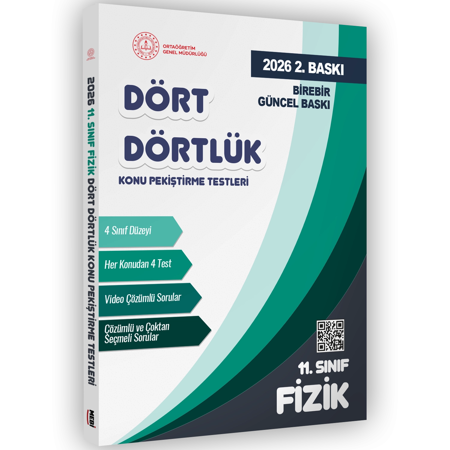 2026 MEBİ-OGM 11. Sınıf Dört Dörtlük Fizik Pekiştirme Testi A4 Renkli Soru Bankası BASKI ÜCRETİ