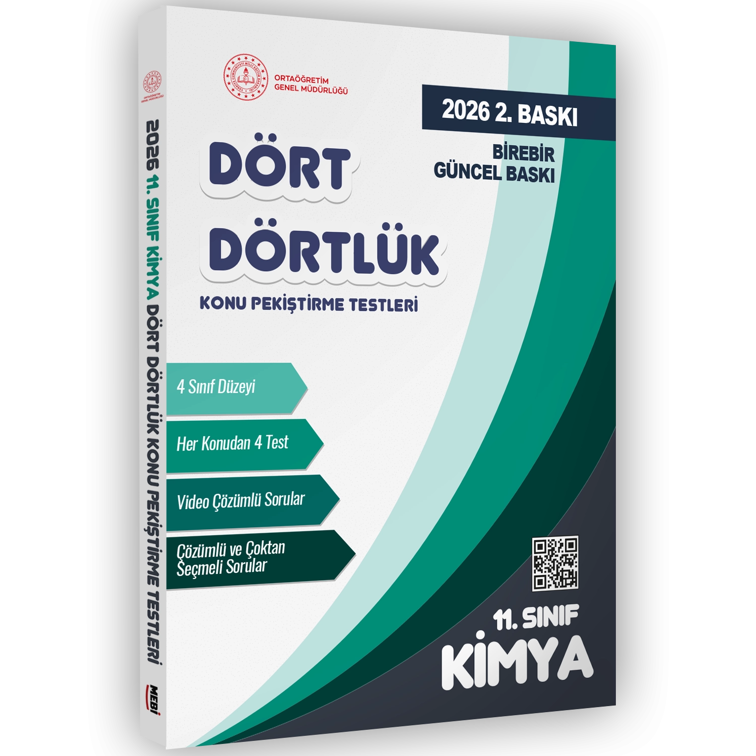 2026 MEBİ-OGM 11. Sınıf Dört Dörtlük Kimya Pekiştirme Testi A4 Renkli Soru Bankası BASKI ÜCRETİ