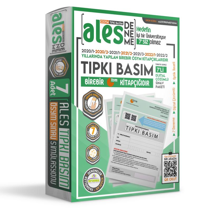 2023 ALES ÖSYM Tıpkı Basım Çıkmış Soru Kitapçıkları Türkiye Geneli Dijital Çözümlü 7li DENEME Paketi
