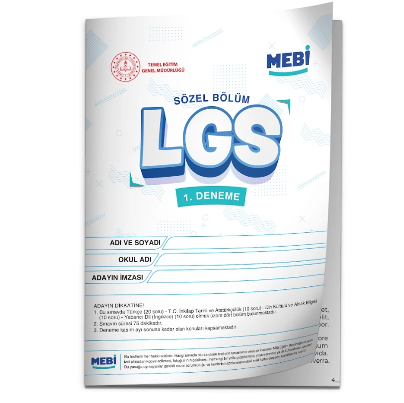 2027 LGS 8.Sınıf MEBi ONLİNE 1.2.3.4.5.6.7.8.9.10.11.12.Deneme Türkiye Geneli Paket PDF BASKI ÜCRETİ