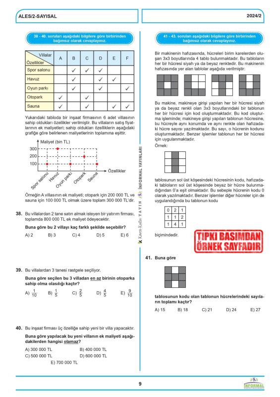 2026 ALES ÖSYM Tıpkı Basım Çıkmış Soru 12li Deneme Paketi PDF/Video Çözümlü Türkiye Geneli