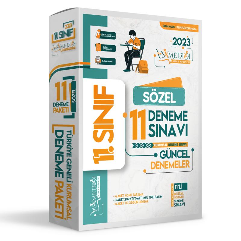 2023 11.Sınıf Sözel Türkiye Geneli Değerlendirmeli Dijital Çözümlü 11li PAKET DENEME SETİ