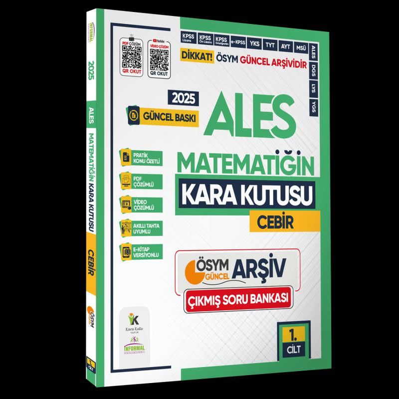 2025 ALES MATEMATİK Kara Kutu 1.-2.Cilt ÖSYM Çıkmış Soru Bankası 2li Set Video/PDF Çözümlü