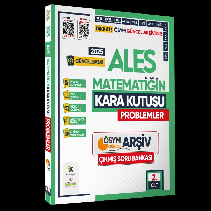 2025 ALES MATEMATİK Kara Kutu 1.-2.Cilt ÖSYM Çıkmış Soru Bankası 2li Set Video/PDF Çözümlü