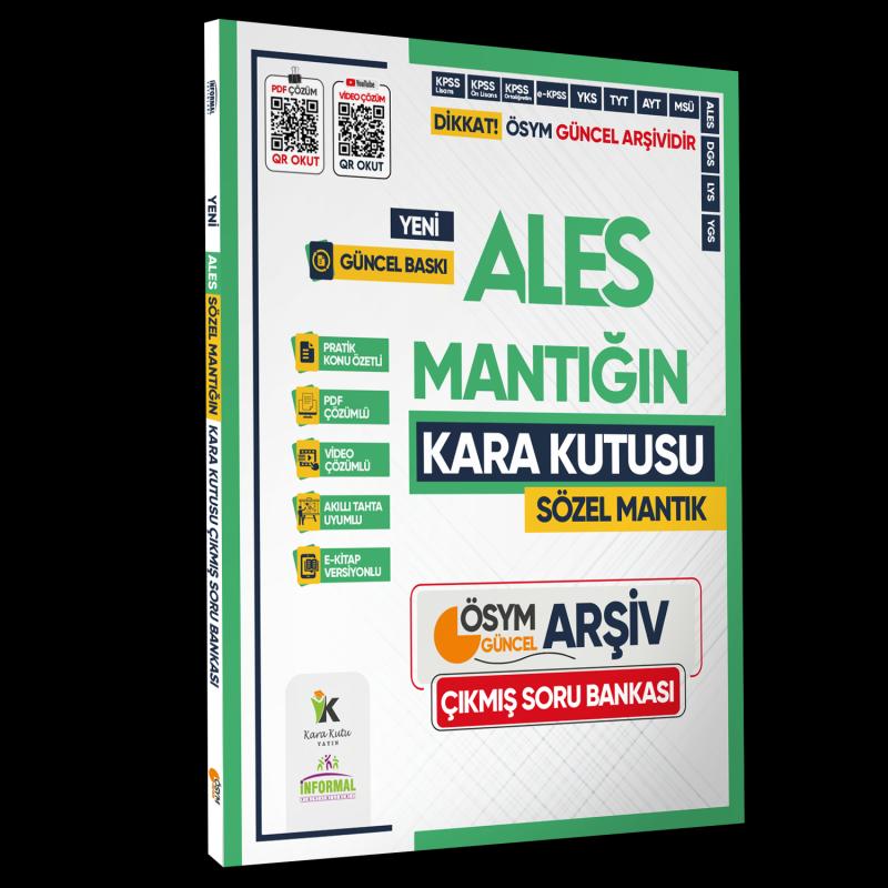 2025 ALES SÖZEL MANTIK Kara Kutu ÖSYM Çıkmış Soru Havuzu Bankası Konu Özetli Video/PDF Çözümlü