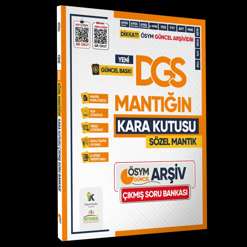 2025 DGS SÖZEL MANTIK Kara Kutu ÖSYM Çıkmış Soru Havuzu Bankası Konu Özetli Video/PDF Çözümlü
