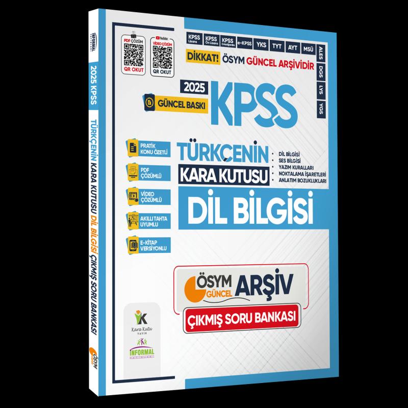 2025 KPSS Türkçenin Kara Kutusu DİL BİLGİSİ ÖSYM Çıkmış Soru Bankası Konu Özetli Video/PDF Çözümlü