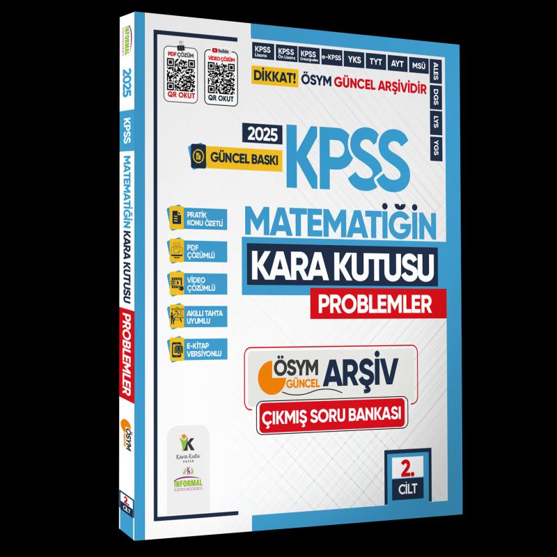 2025 KPSS MATEMATİK Kara Kutu 2. Cilt PROBLEMLER ÖSYM Çıkmış Soru Bankası Video/PDF Çözümlü