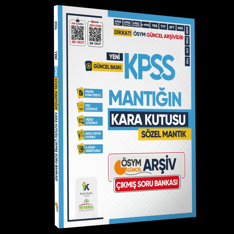 2025 KPSS SÖZEL MANTIK Kara Kutu ÖSYM Çıkmış Soru Havuzu Bankası Konu Özetli Video/PDF Çözümlü