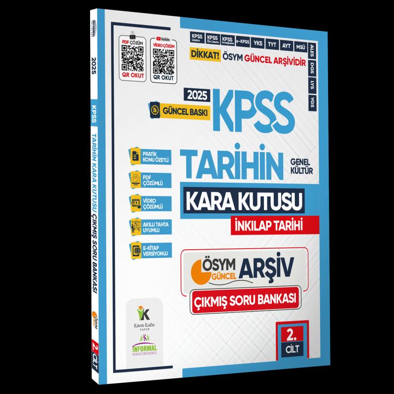 2025 KPSS Tarihin Kara Kutusu 2.Cilt ÖSYM Çıkmış Soru Havuzu Bankası Konu Özetli Video/PDF Çözümlü