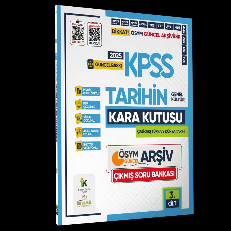 2025 KPSS Tarihin Kara Kutusu 3.Cilt ÖSYM Çıkmış Soru Havuzu Bankası Konu Özetli Video/PDF Çözümlü