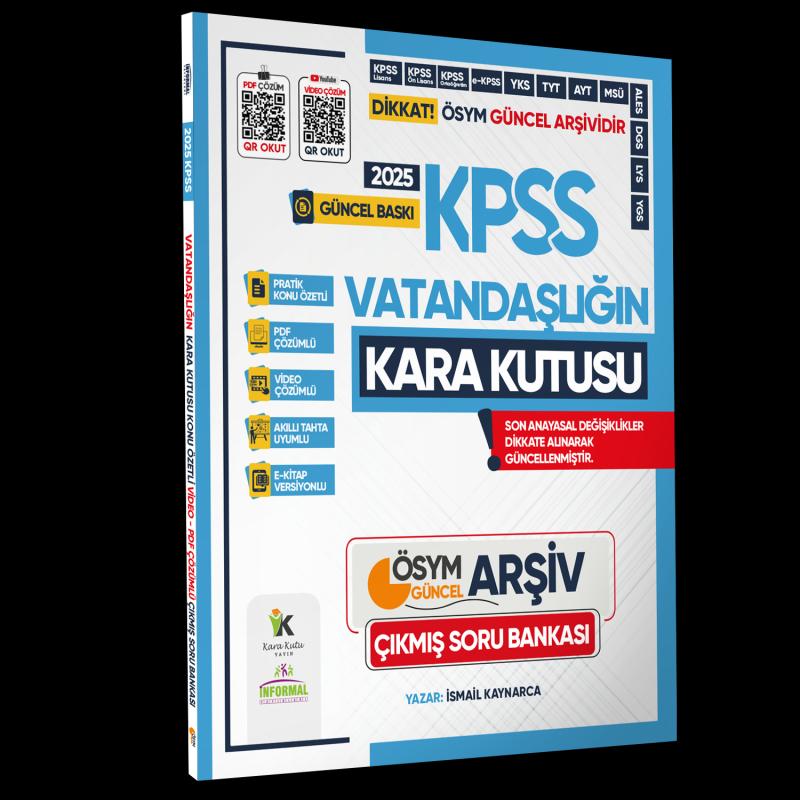 2025 KPSS VATANDAŞLIK Kara Kutu ÖSYM Çıkmış Soru Havuzu Bankası Konu Özetli Video/PDF Çözümlü