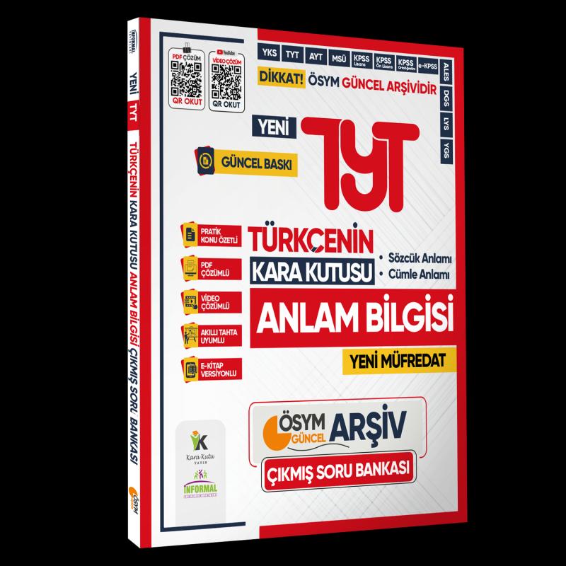 2025 YKS-TYT Türkçenin Kara Kutusu ANLAM BİLGİSİ (Sözcük-Cümle) Çıkmış Soru Bankası K.Özetli Çözümlü