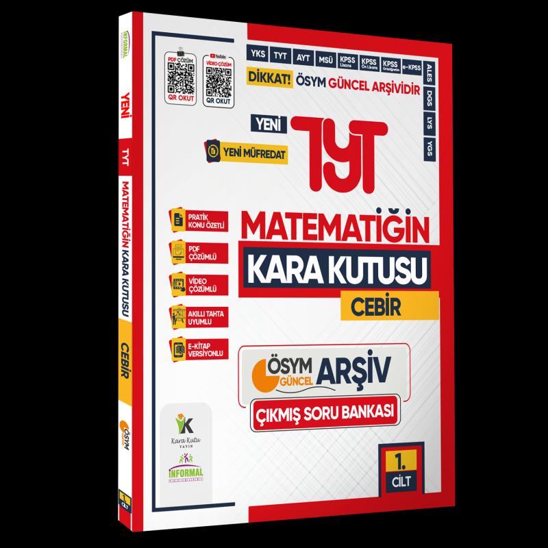 2025 YKS-TYT MATEMATİK Kara Kutu 1.Cilt CEBİR Çıkmış Soru Bankası Konu Özetli Video/PDF Çözümlü