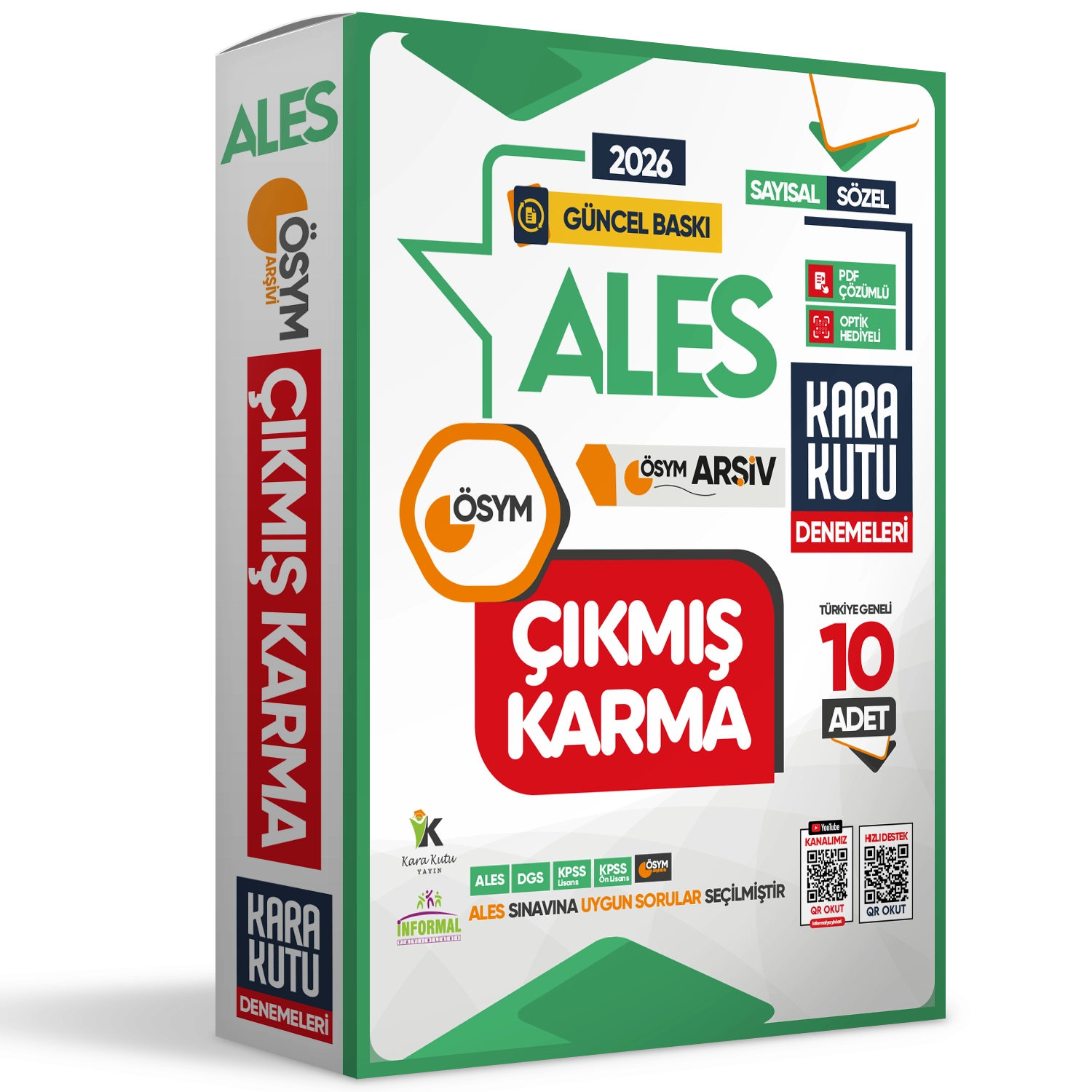 2026 ALES Sayısal-Sözel-TM ÖSYM Çıkmış Karma Kara Kutu 10lu Deneme Paketi Türkiye Geneli D. Çözümlü