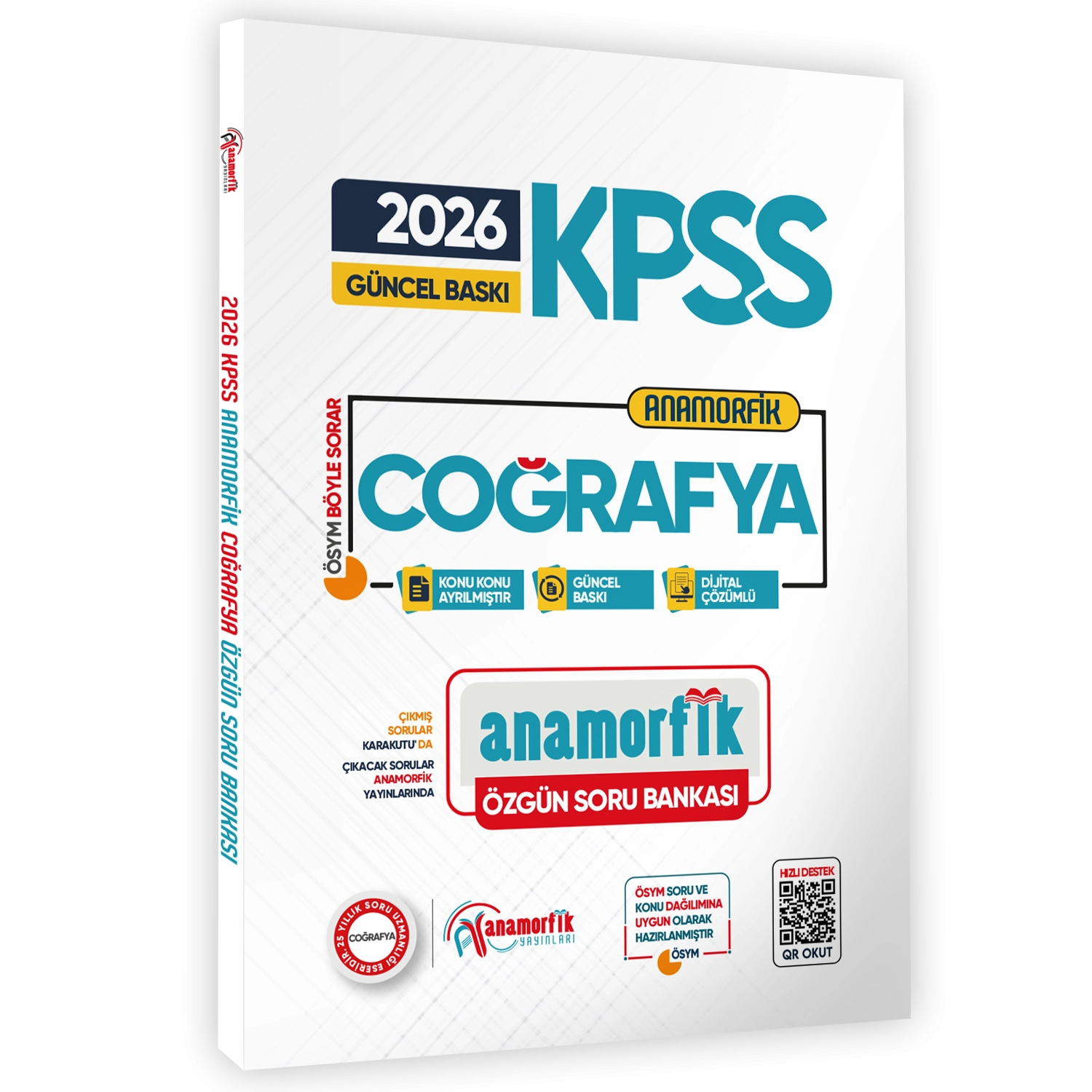 2026 KPSS Anamorfik Coğrafya  Soru Bankası Yeni Müfredat Dijital Çözümlü