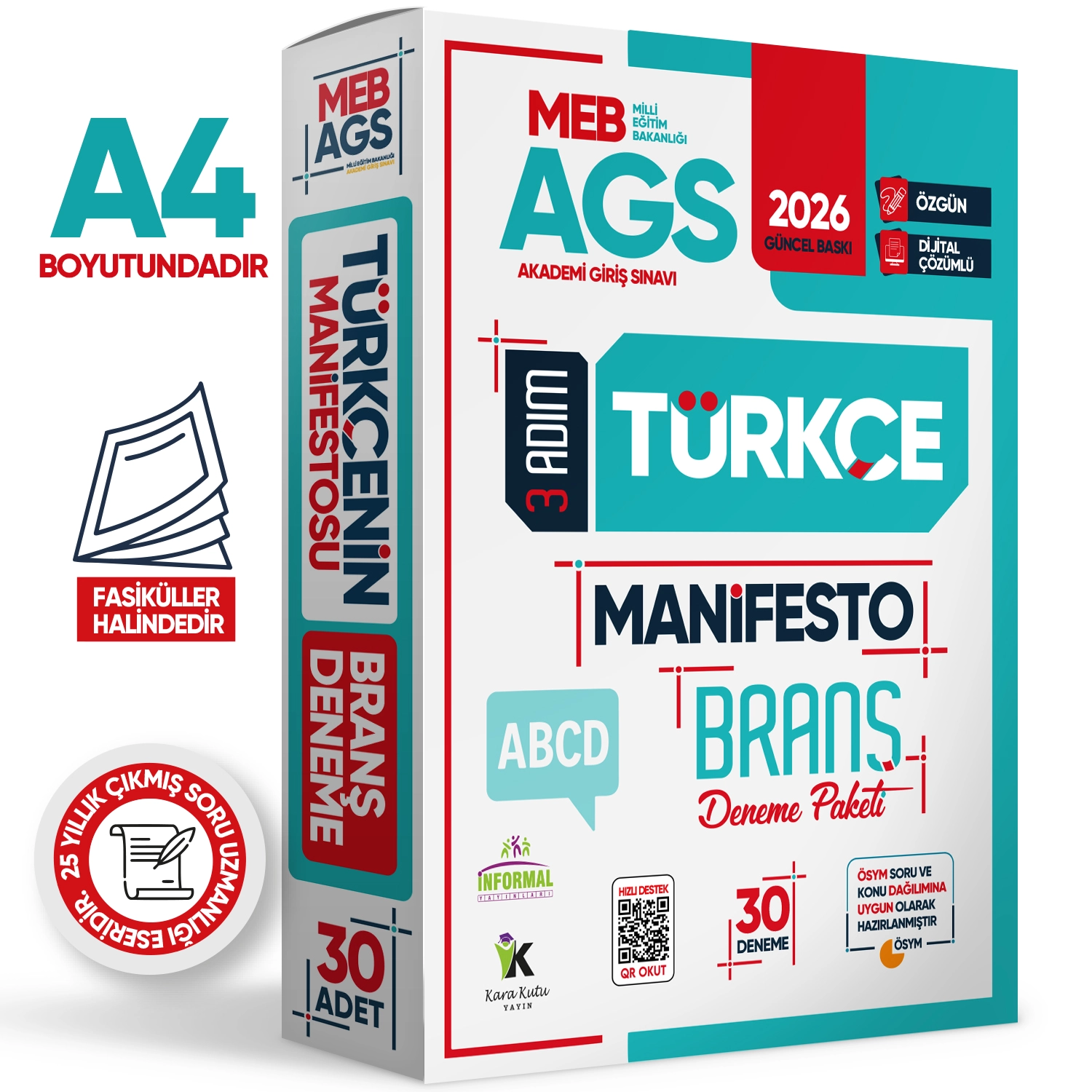 2026 MEB AGS TÜRKÇE-MATEMATİK-TARİH-COĞRAFYA-MEVZUAT 3 Adım 5li