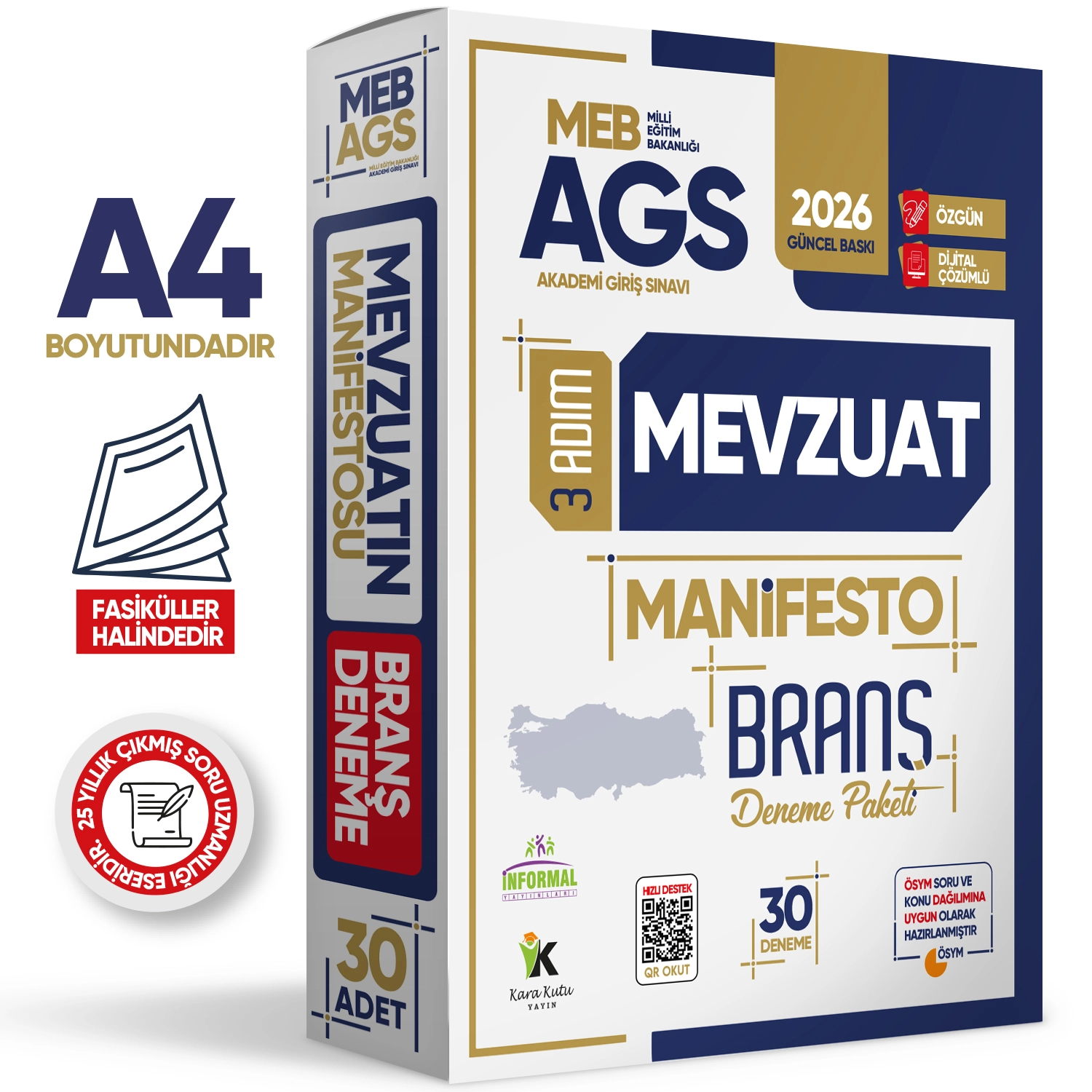 2026 MEB AGS TÜRKÇE-MATEMATİK-TARİH-COĞRAFYA-MEVZUAT 3 Adım 5li