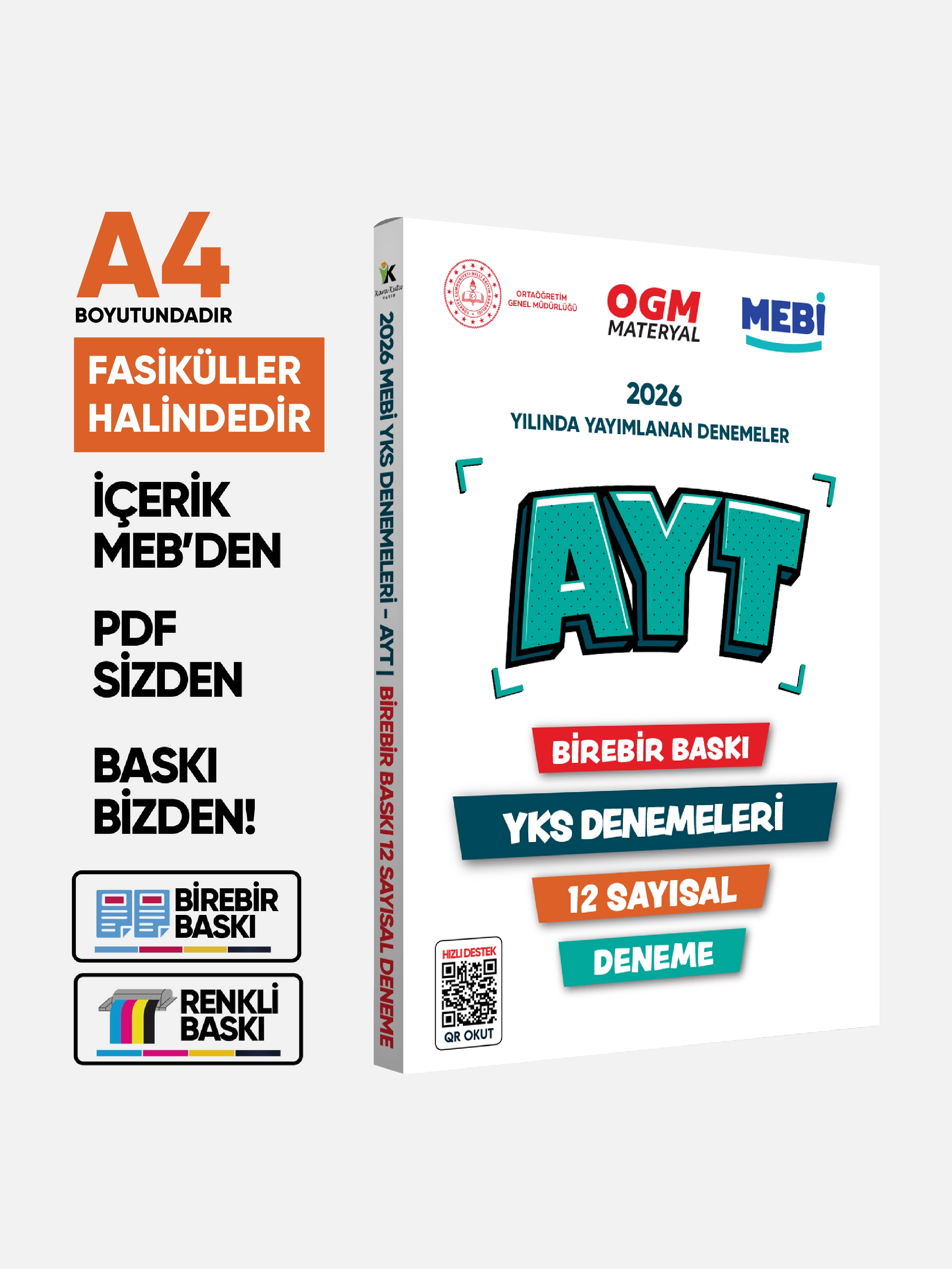 2026 YKS-AYT MEBİ OGM SAYISAL Güncel Seri Online Deneme 12li SET BASKI ÜCRETİ