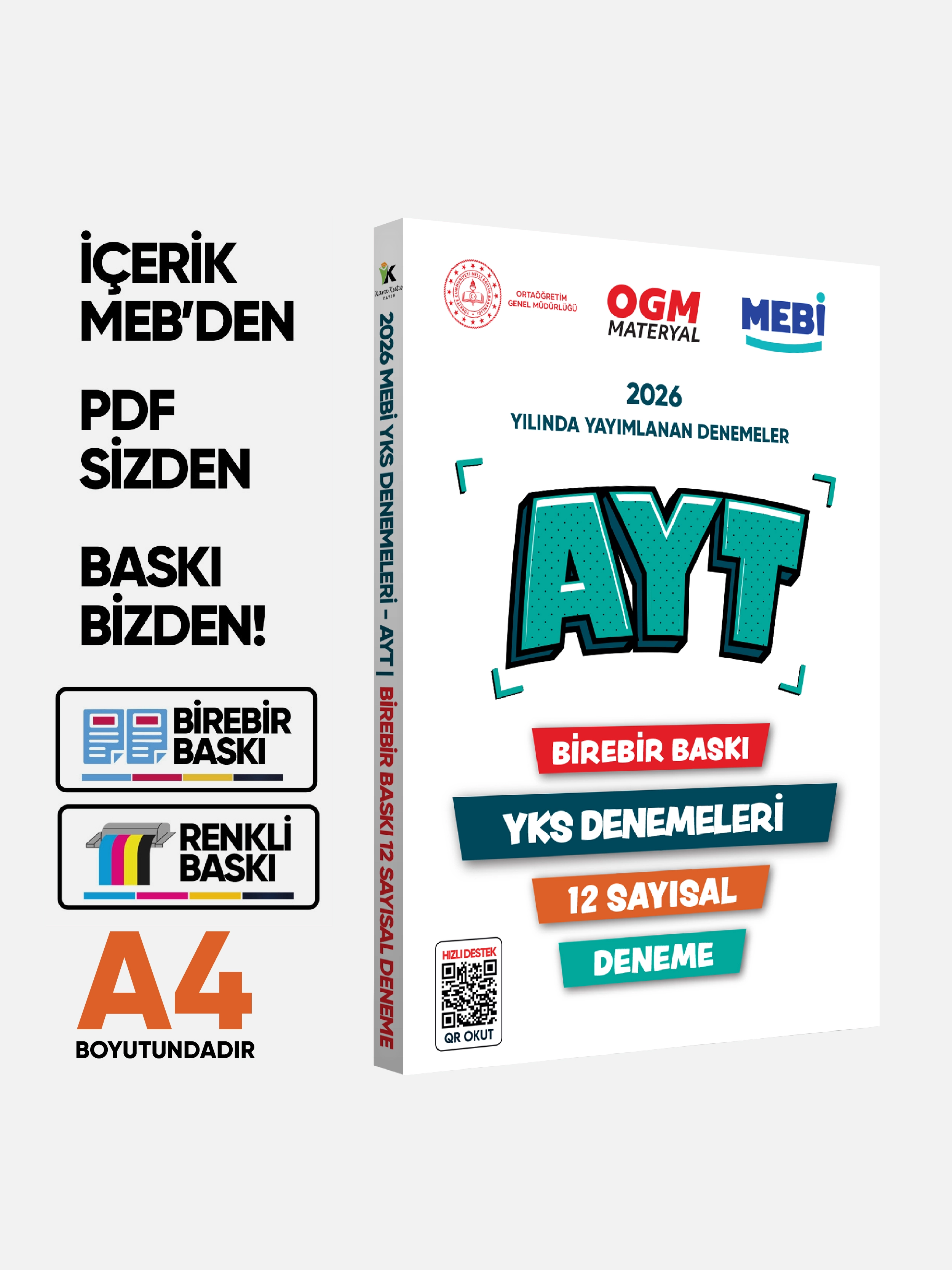 2026 YKS-AYT MEBİ OGM SAYISAL Güncel Seri Online Deneme 12li SET BASKI ÜCRETİ