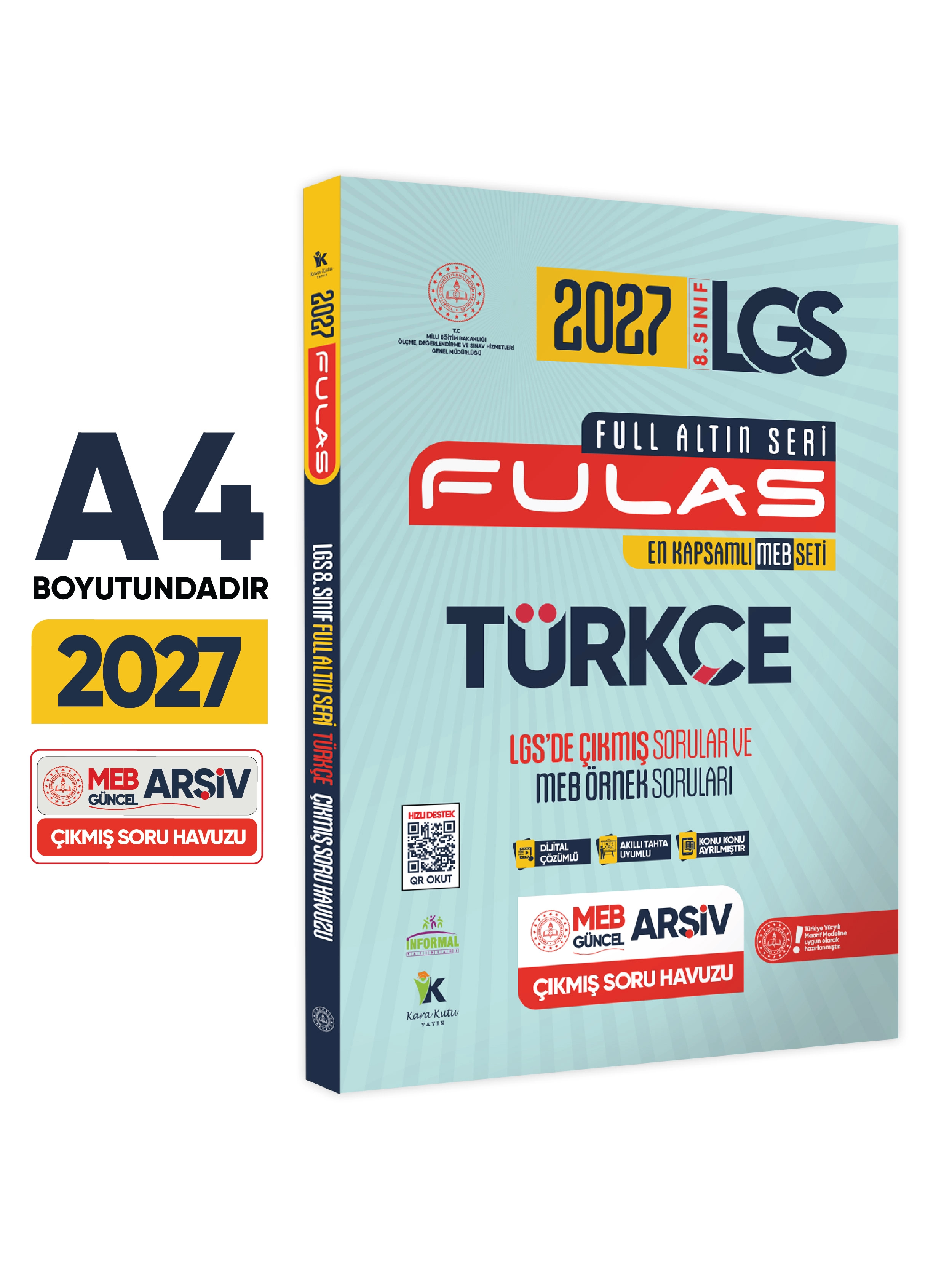 2027 8.Sınıf Full LGS Altın Seri (FULAS) TÜRKÇE MEB Çıkmış Soru Bankası Modüler Seti PDF Çözümlü