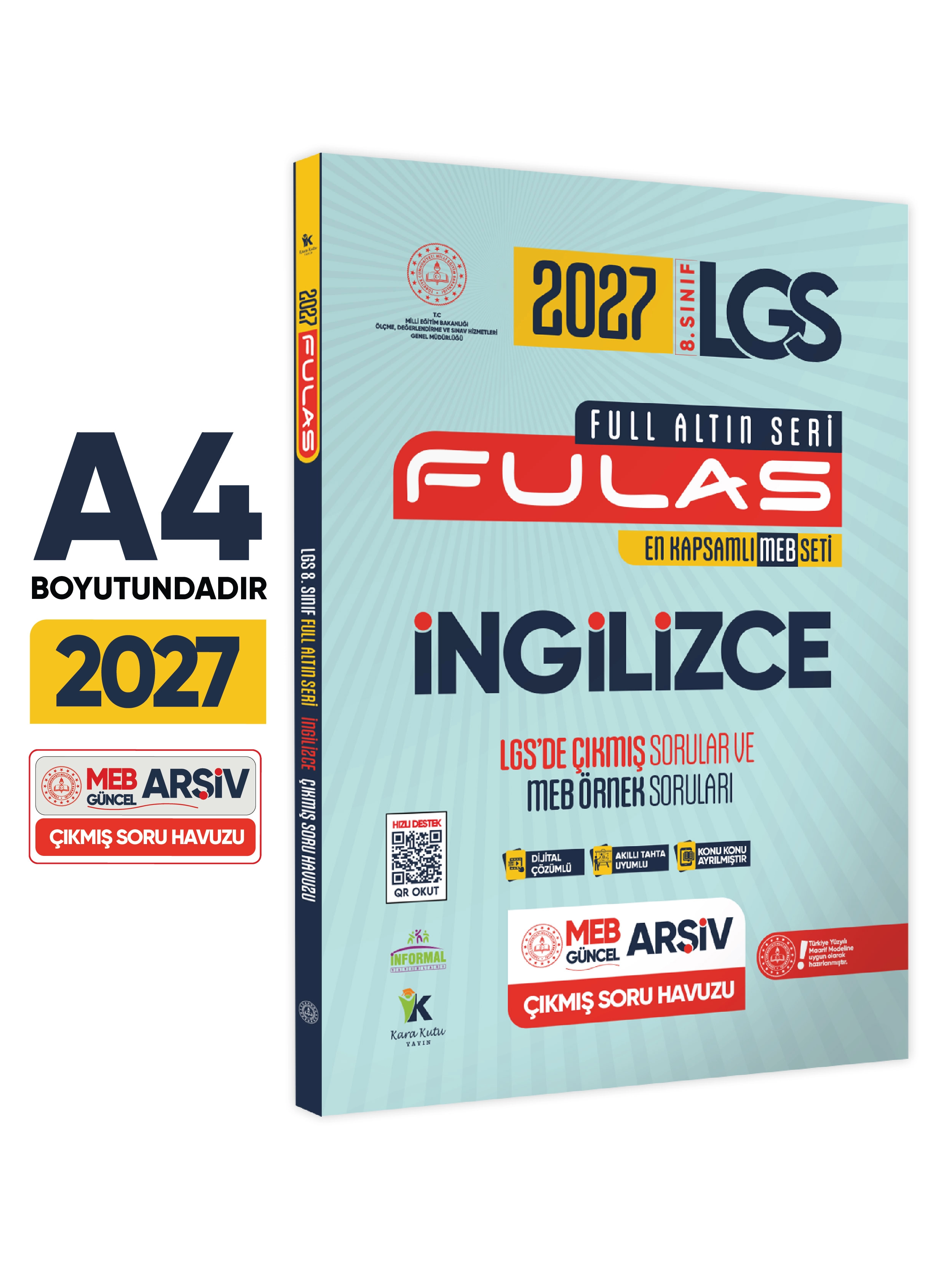 2027 8.Sınıf Full LGS Altın Seri (FULAS) İNGİLİZCE MEB Çıkmış Soru Bankası Modüler Seti Çözümlü