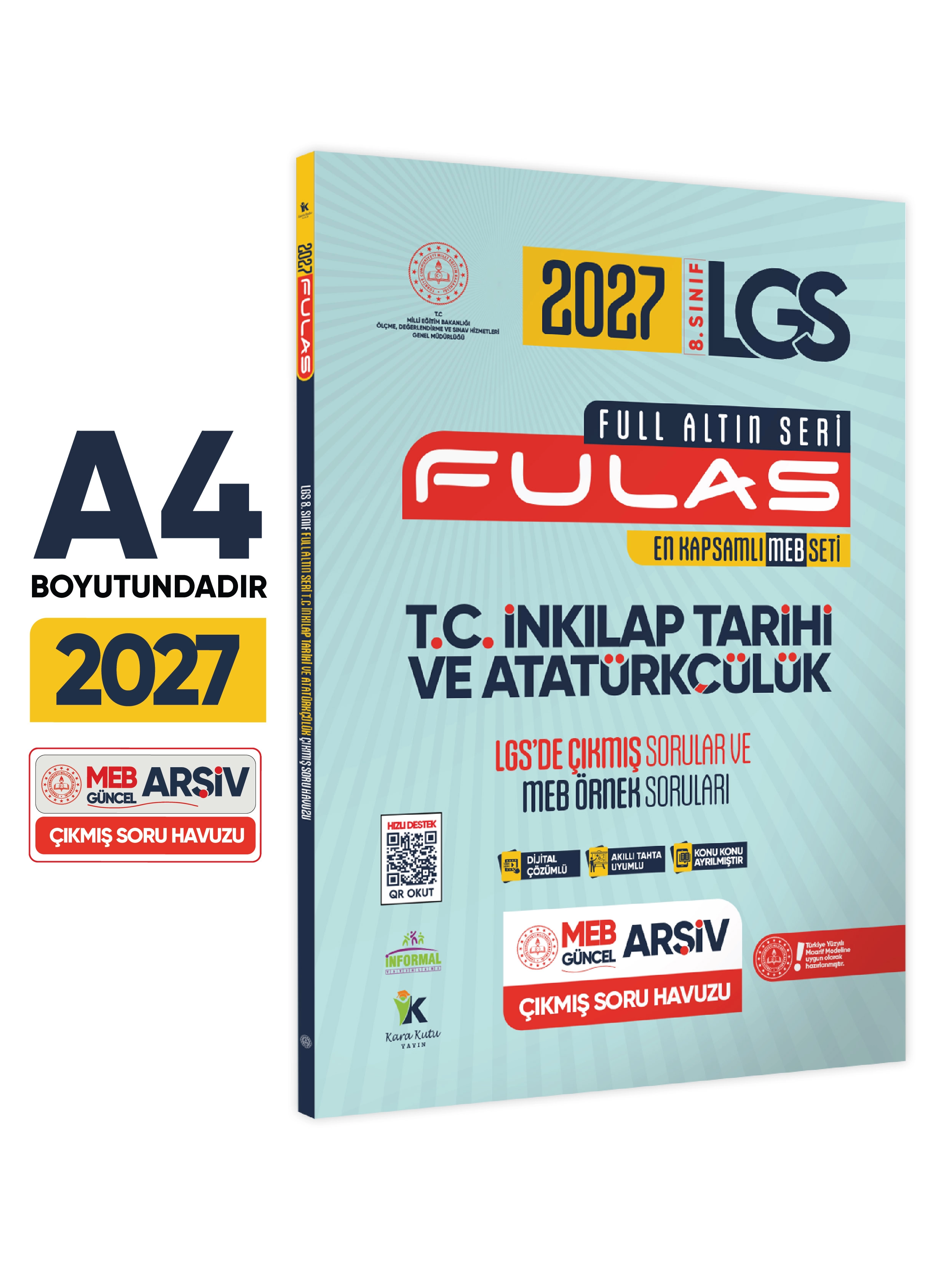 2027 8.Sınıf Full LGS Altın Seri (FULAS) İNKILAP TARİHİ MEB Çıkmış Soru Bankası Modüler Seti Çözümlü