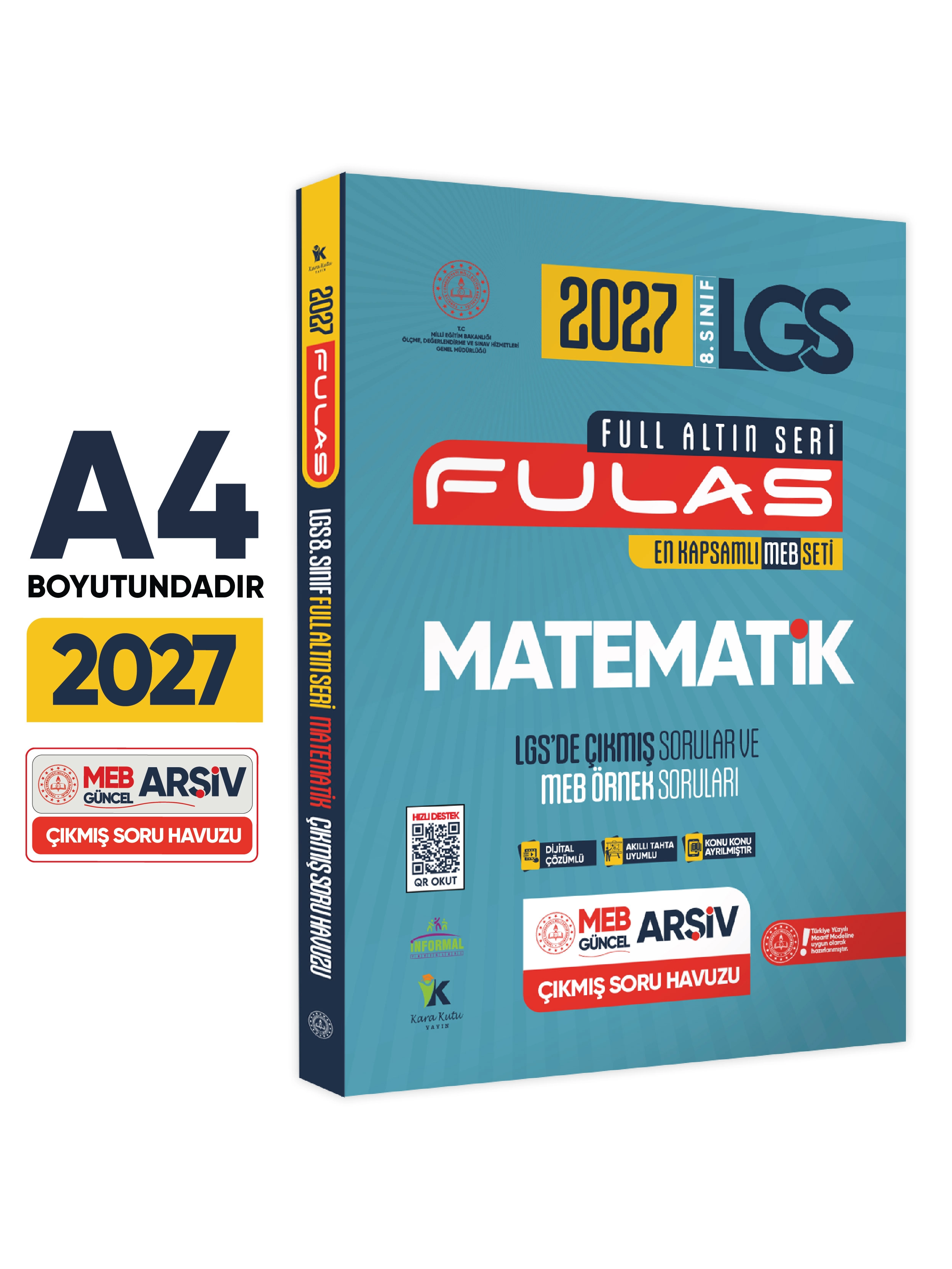 2027 8.Sınıf Full LGS Altın Seri (FULAS) MATEMATİK MEB Çıkmış Soru Bankası Modüler Seti Çözümlü
