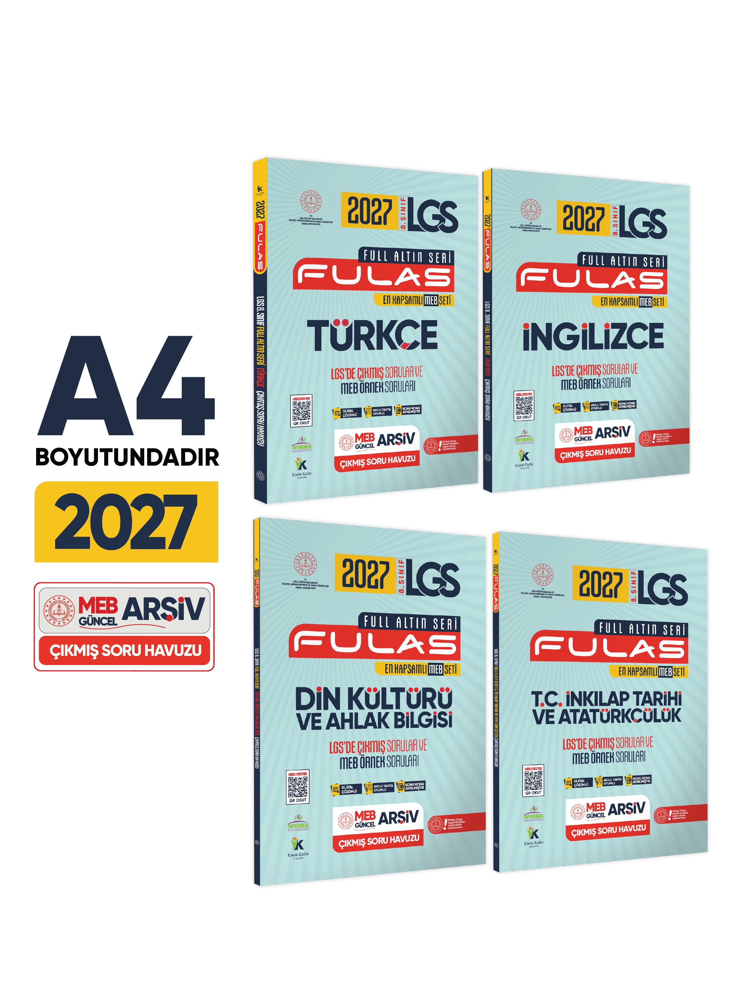 2027 8.Sınıf Full LGS Altın Seri(FULAS)LGS/MEB Örnek Çıkmış Modüler Soru Bankası Çözümlü SÖZEL SET