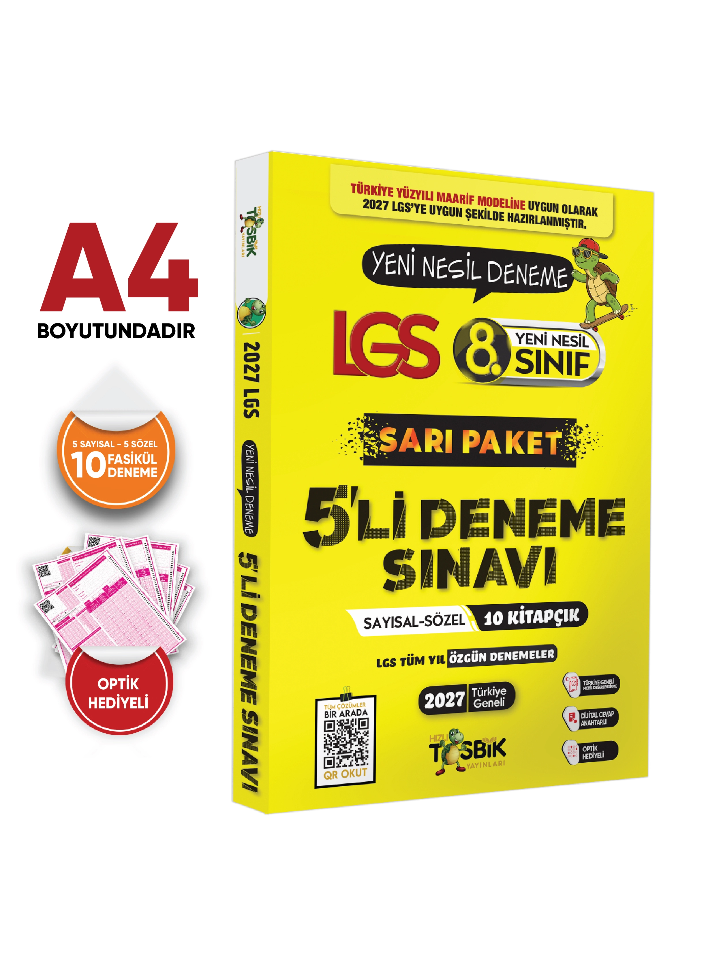2027 LGS 8. Sınıf Deneme Paketi Yazarlar Karması SARI PAKET Tüm Konuları Kapsar Yeni Nesil Sorular