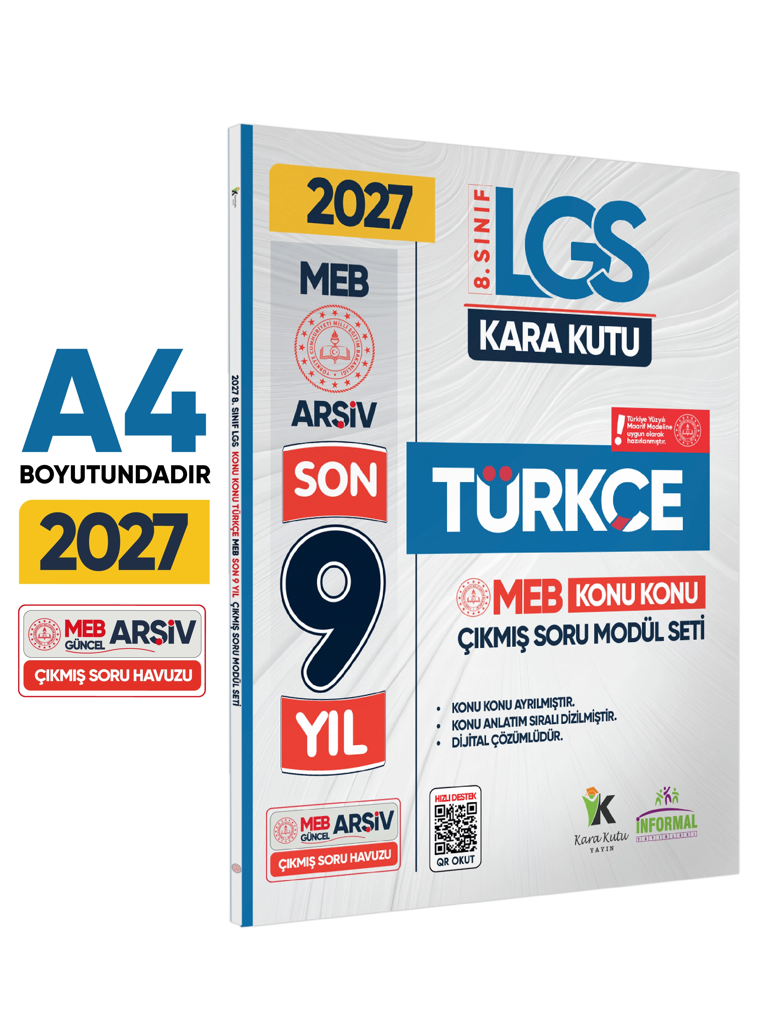 2027 LGS 8.Sınıf TÜRKÇE Karakutu MEB Çıkmış Soru Modülü Video/PDF Çözümlü Konu Konu Son 9 Yıl