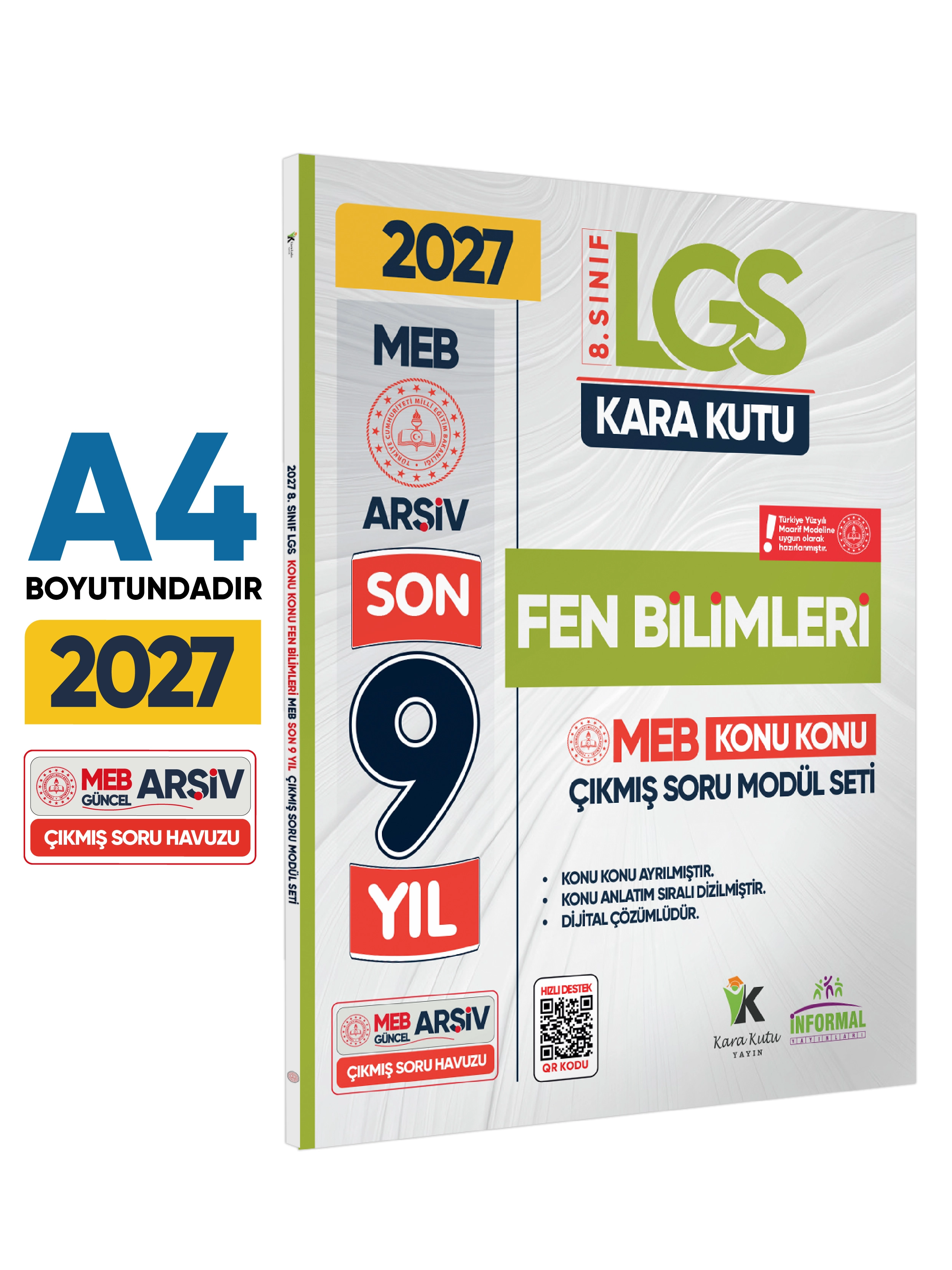 2027 LGS 8.Sınıf FEN BİLİMLERİ Karakutu MEB Çıkmış Soru Modülü Video/PDF Çözüm Konu Konu Son 9 Yıl