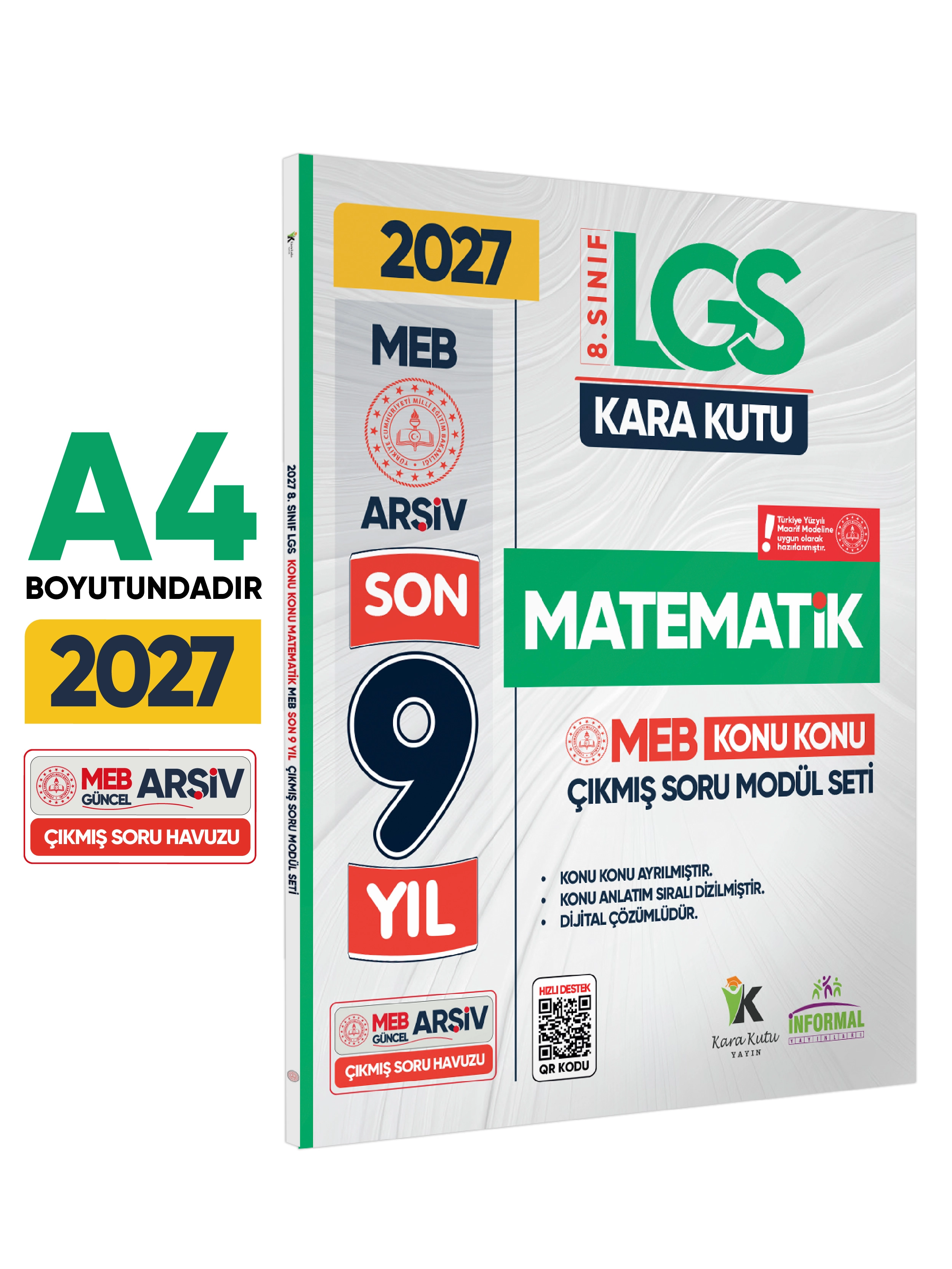 2027 LGS 8.Sınıf MATEMATİK Karakutu MEB Çıkmış Soru Modülü Video/PDF Çözümlü Konu Konu Son 9 Yıl