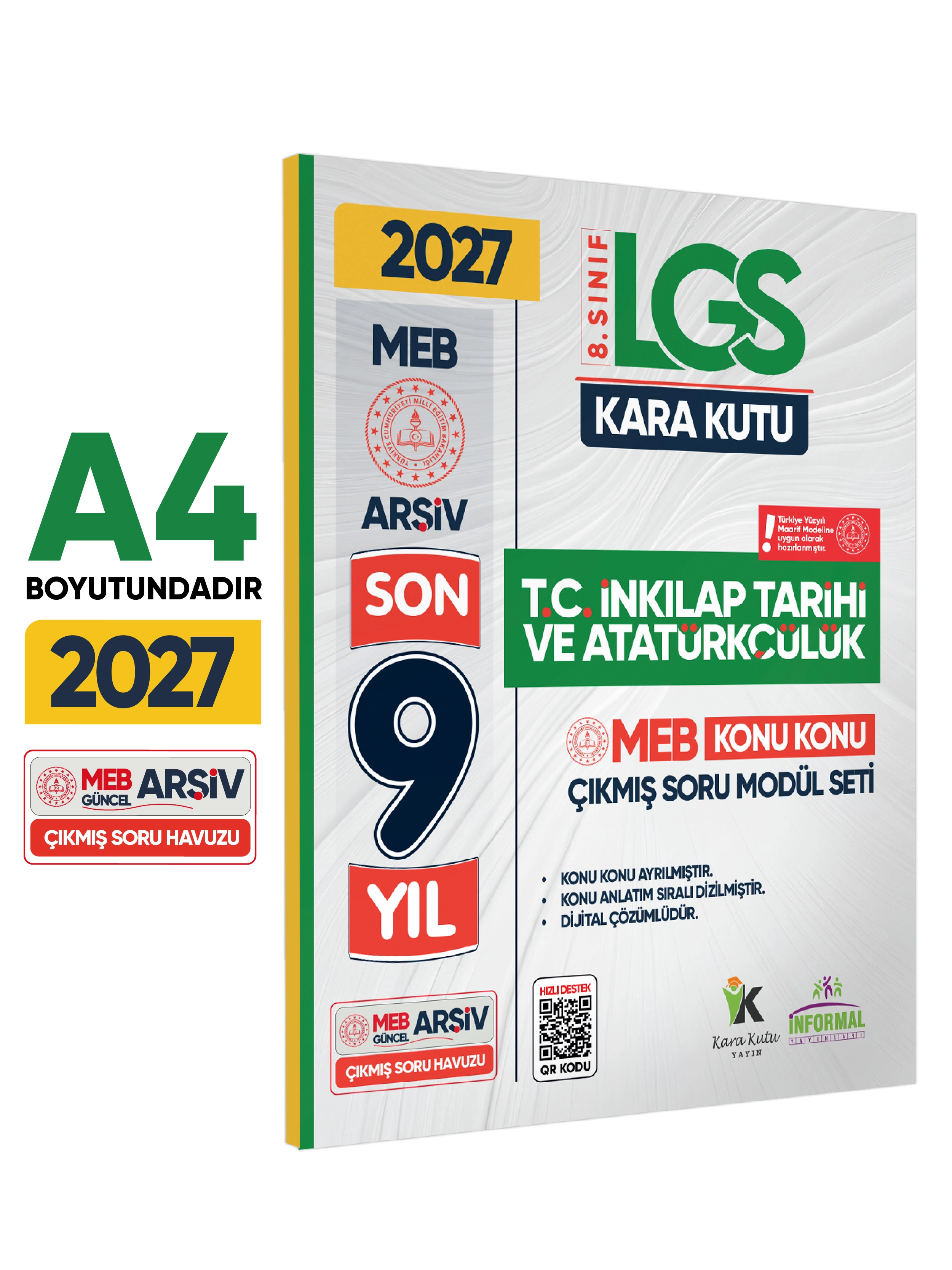 2027 LGS 8.Sınıf İNKILAP TARİHİ Karakutu MEB Çıkmış Soru Modülü Video/PDF Çözüm Konu Konu Son 9 Yıl
