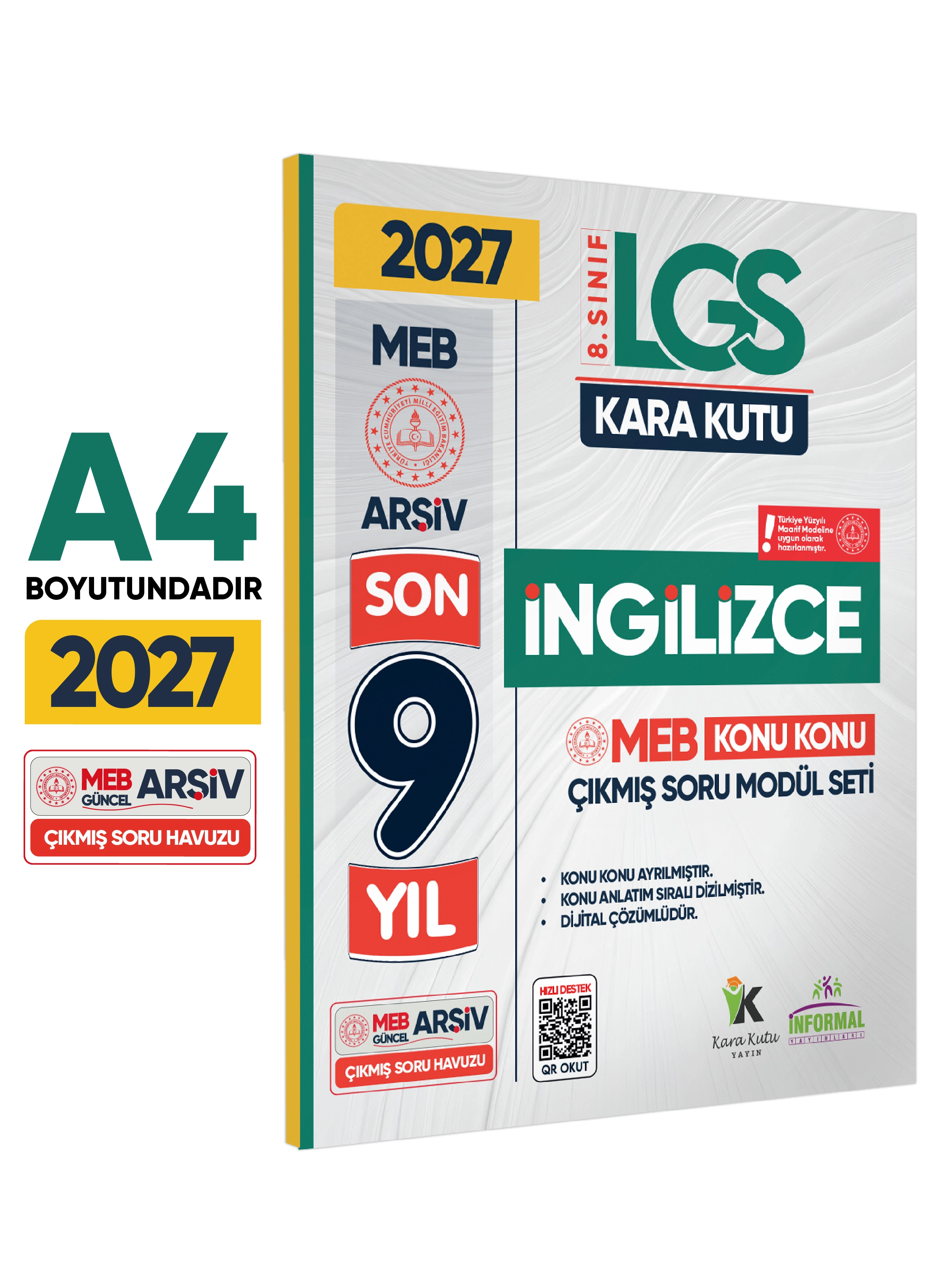 2027 LGS 8.Sınıf İNGİLİZCE Karakutu MEB Çıkmış Soru Modülü Video/PDF Çözümlü Konu Konu Son 9 Yıl