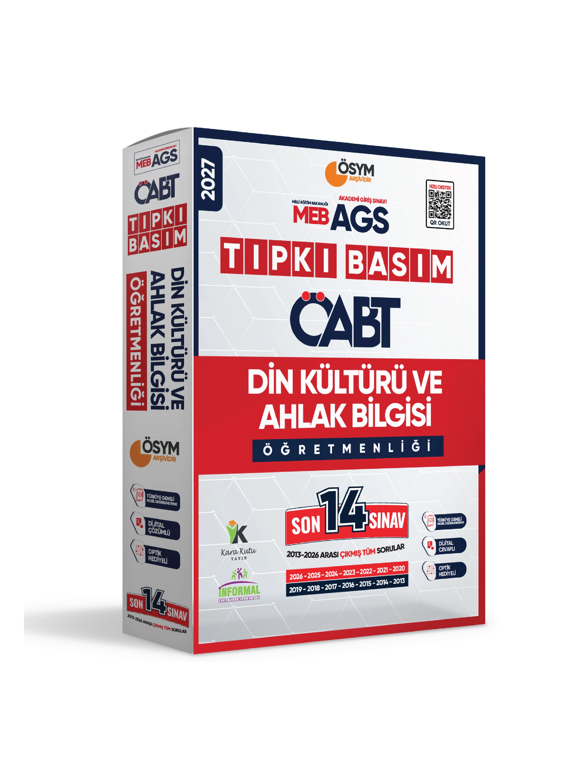 2027 MEB-AGS ÖABT Din Kültürü ve Ahlak Bilgisi Öğretmenliği DKAB ÖSYM Tıpkı Basım 14lü Deneme Paketi