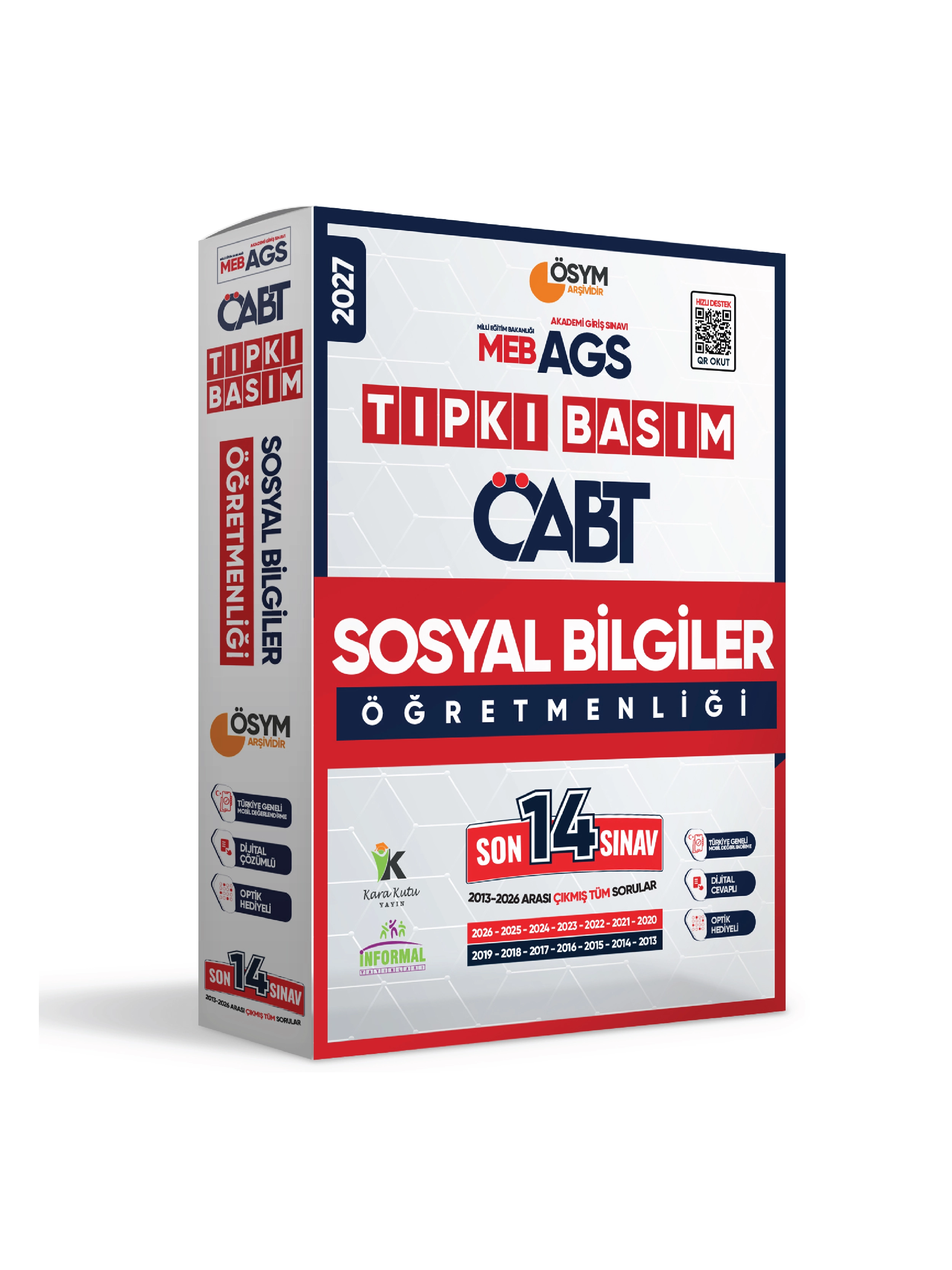 2027 MEB-AGS ÖABT Sosyal Bilgiler Öğretmenliği ÖSYM Tıpkı Basım 14lü Deneme Paketi Türkiye Geneli