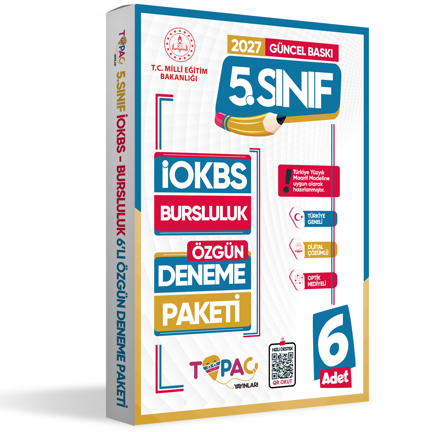 2027 5.Sınıf Topaç Yayınları İOKBS-BURSLULUK 6lı Deneme Paketi Dijital Çözümlü Türkiye Geneli