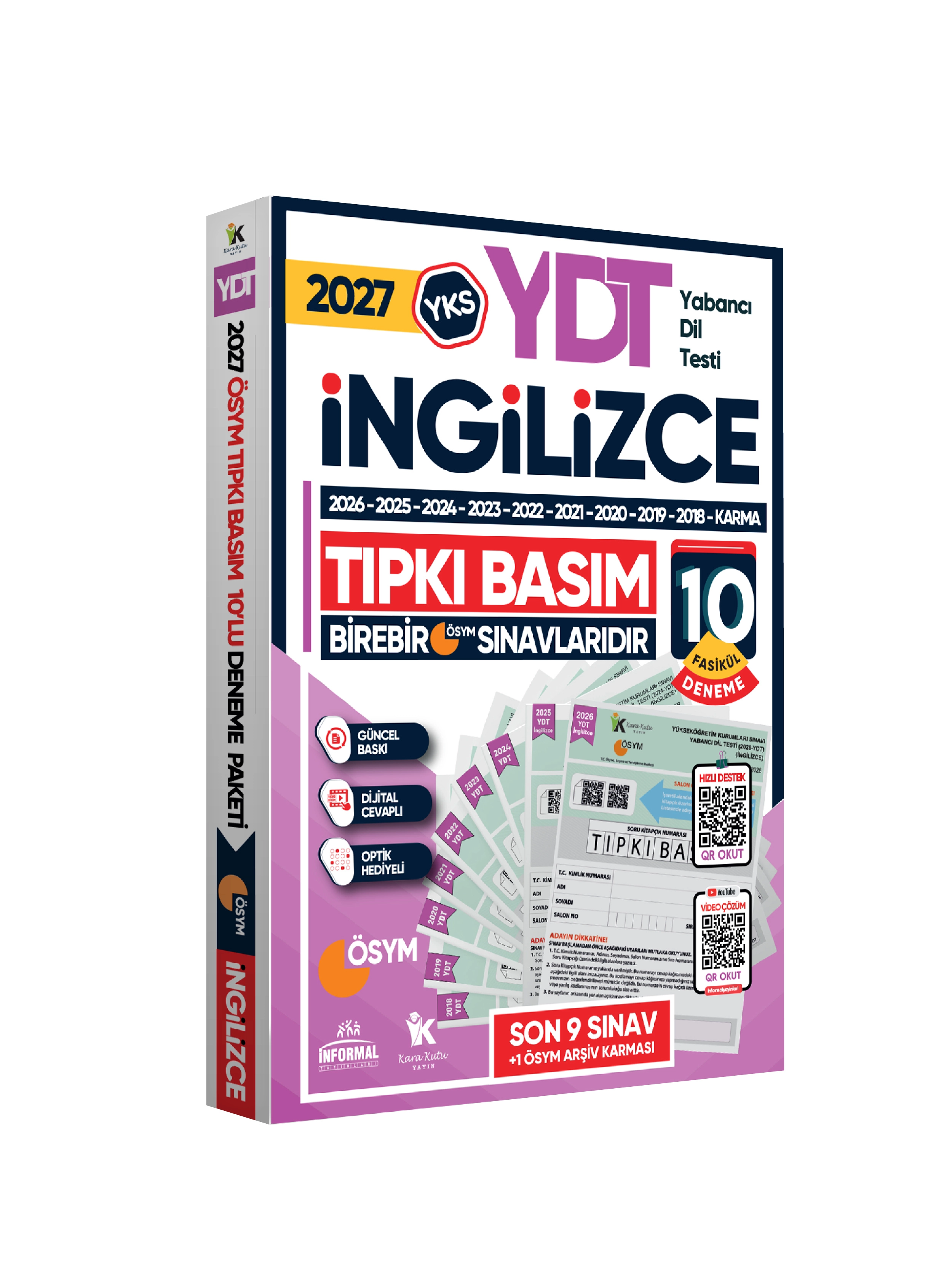 2027 YKS YDT İngilizce ÖSYM Çıkmış Soru Tıpkı Basım 10lu Deneme Paketi Türkiye Geneli Video Çözümlü