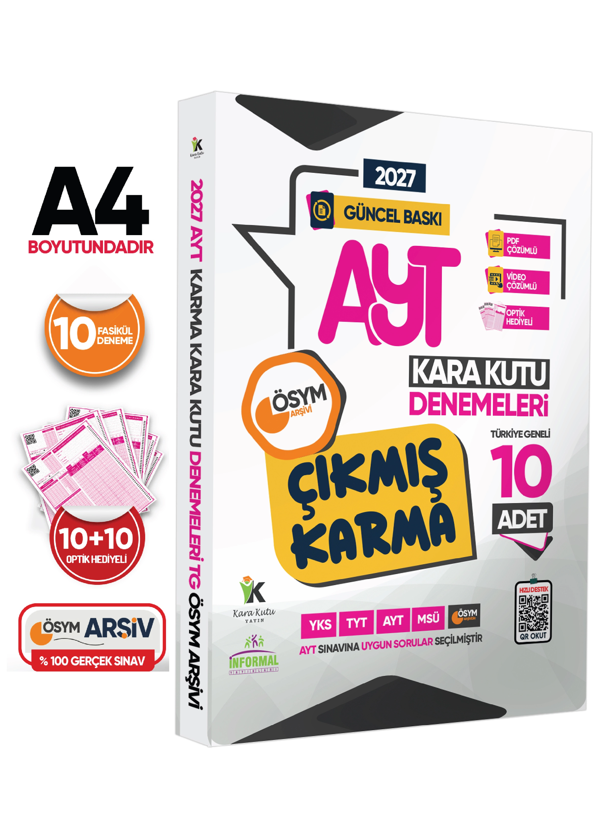 2027 AYT ÖSYM Çıkmış Karma Kara Kutu Sayısal-Eşit Ağırlık Deneme Paketi 10lu TG Dijital Çözümlü