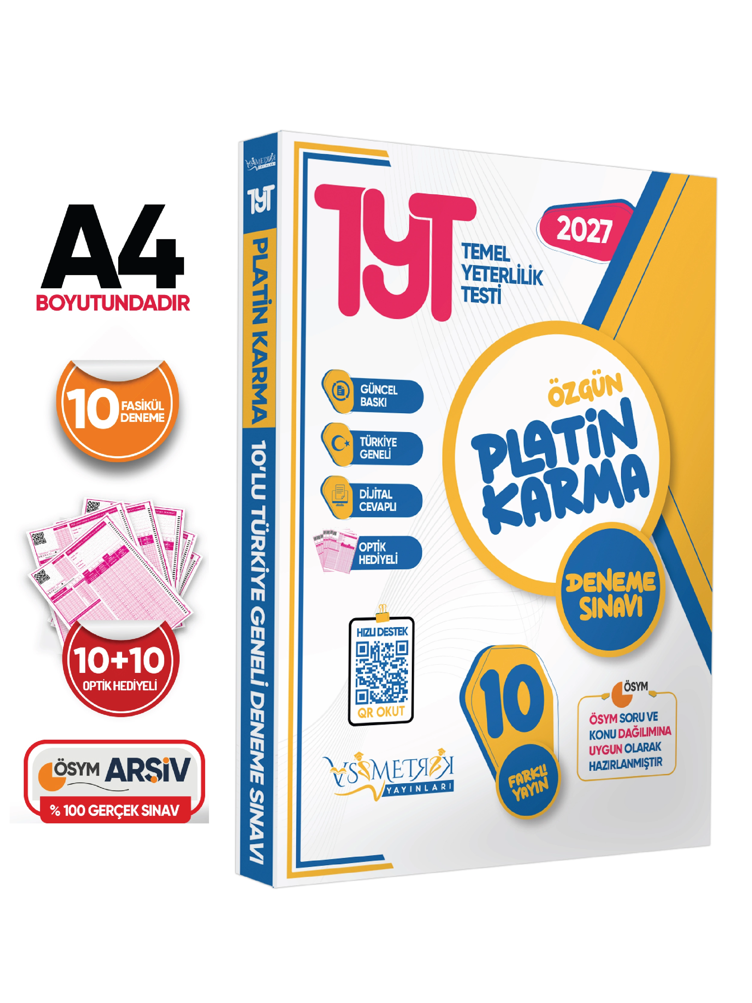 2027 YKS TYT-AYT Platin Karma Yayınlar Kurumsal 20li (10+10) Paket Deneme Sınavı Türkiye Geneli