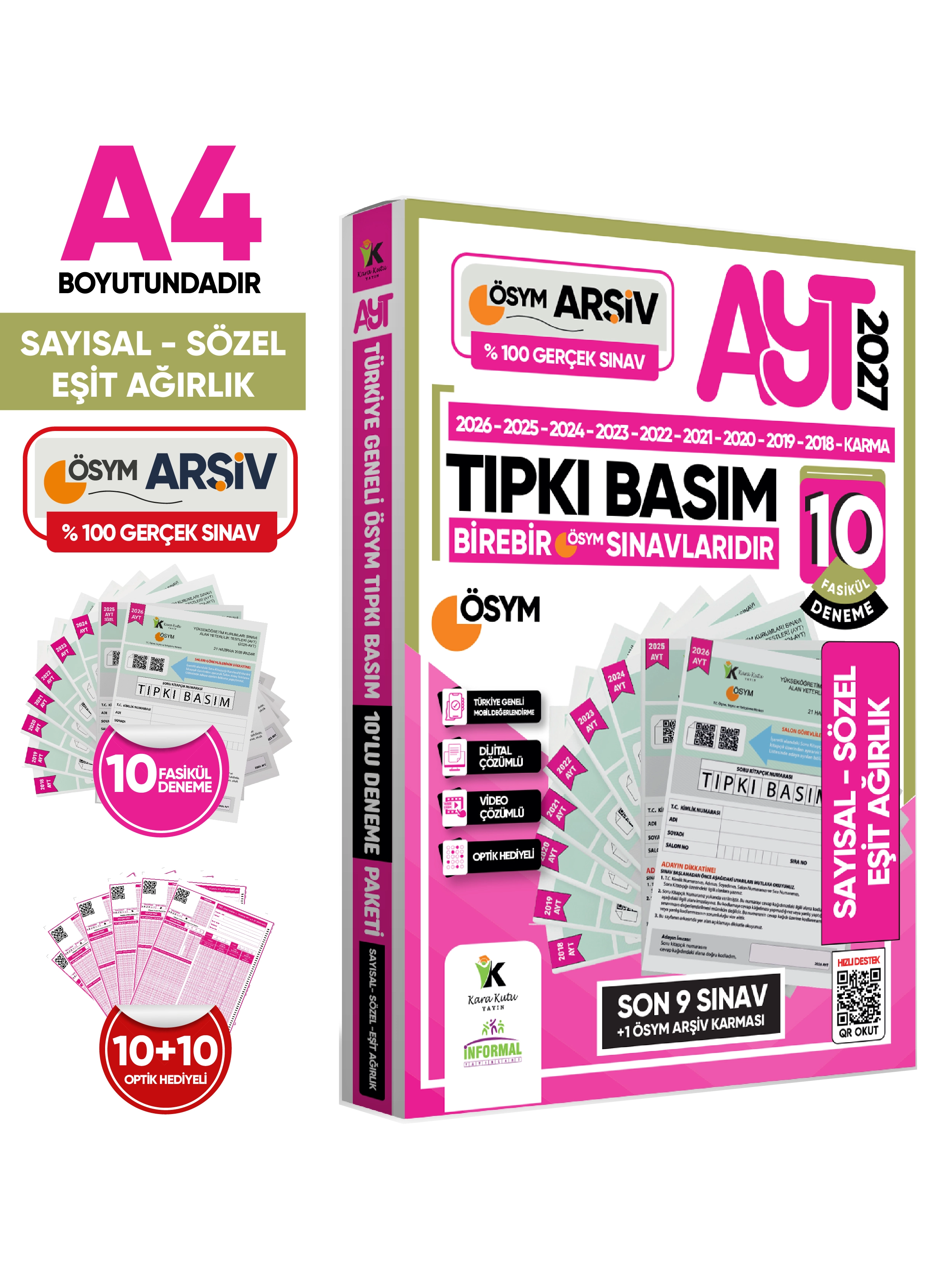 2027 YKS-AYT Ösym Çıkmış Soru 10lu Tıpkı Basım ve Kurumsal 9lu Özgün Paket Deneme Türkiye Geneli