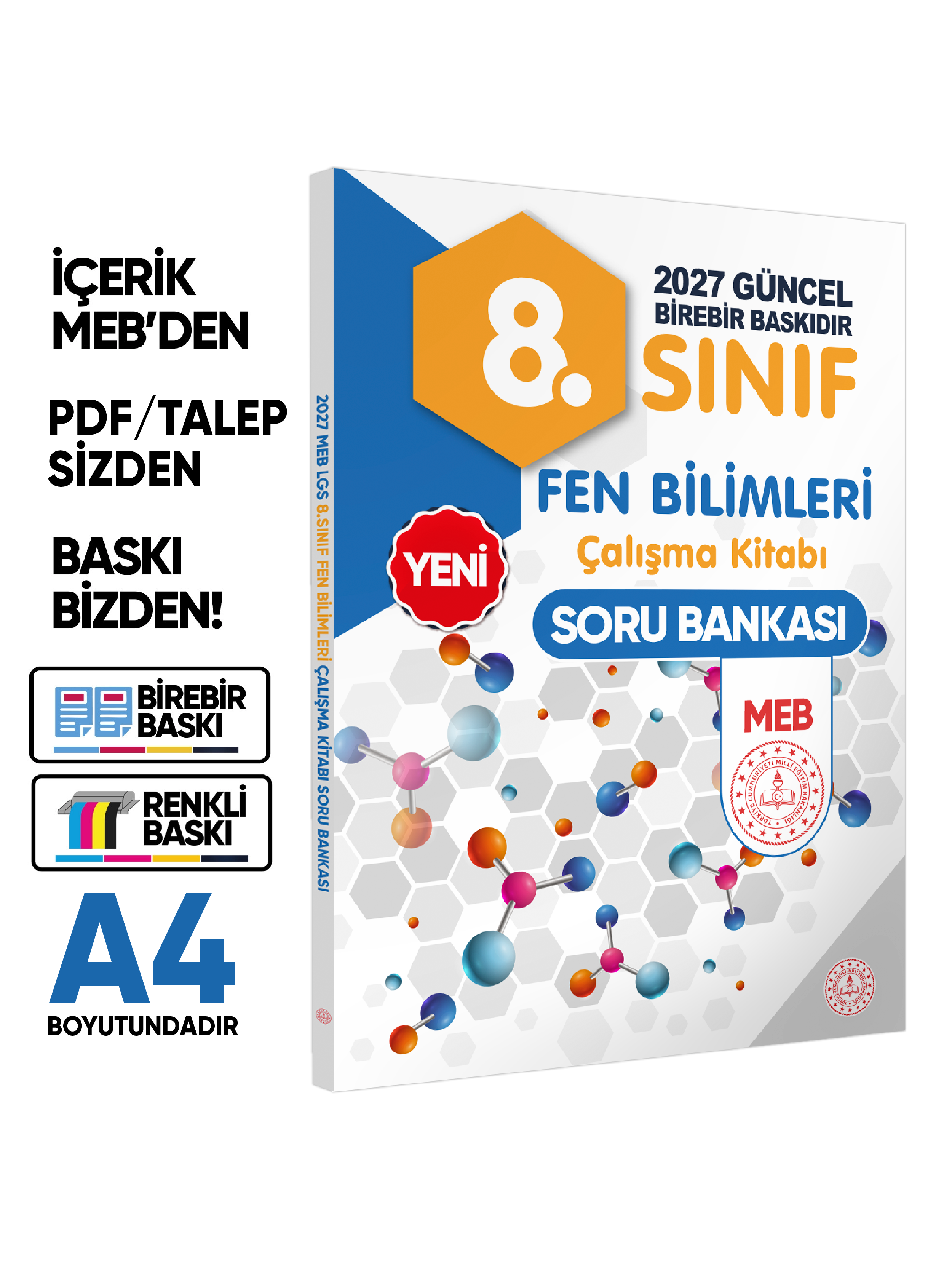 2027 8.Sınıf İmam Hatip LGS Fen Bilimleri MEB Çalışma Kitabı Soru Bankası BASKI ÜCRETİ