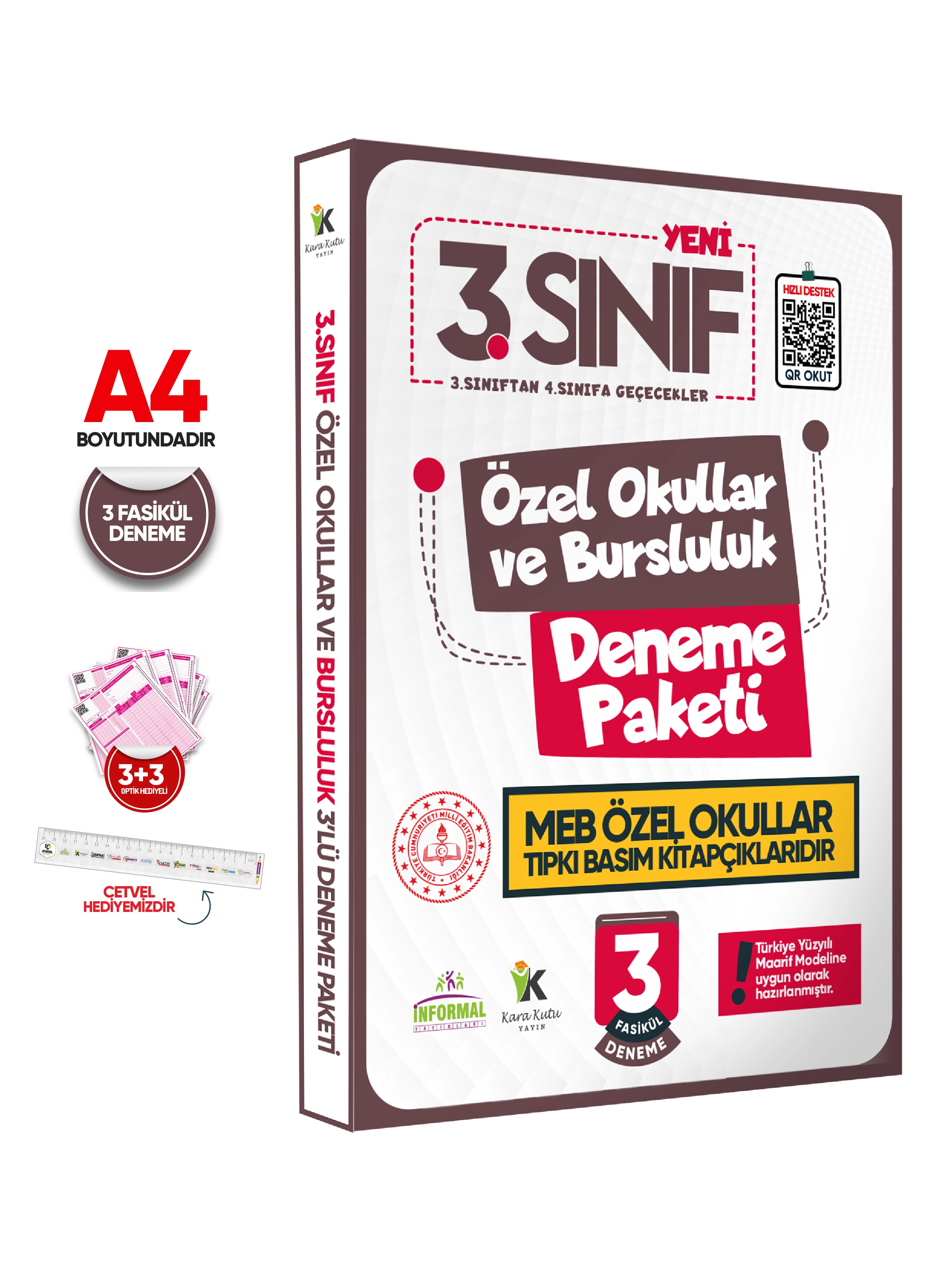 MEB İlkokul 3.Sınıf Çalışma Soruları 1-2 Tüm Dersler Kitap ve 3lü Tıpkı Basım 3lü Set BASKI ÜCRETİ
