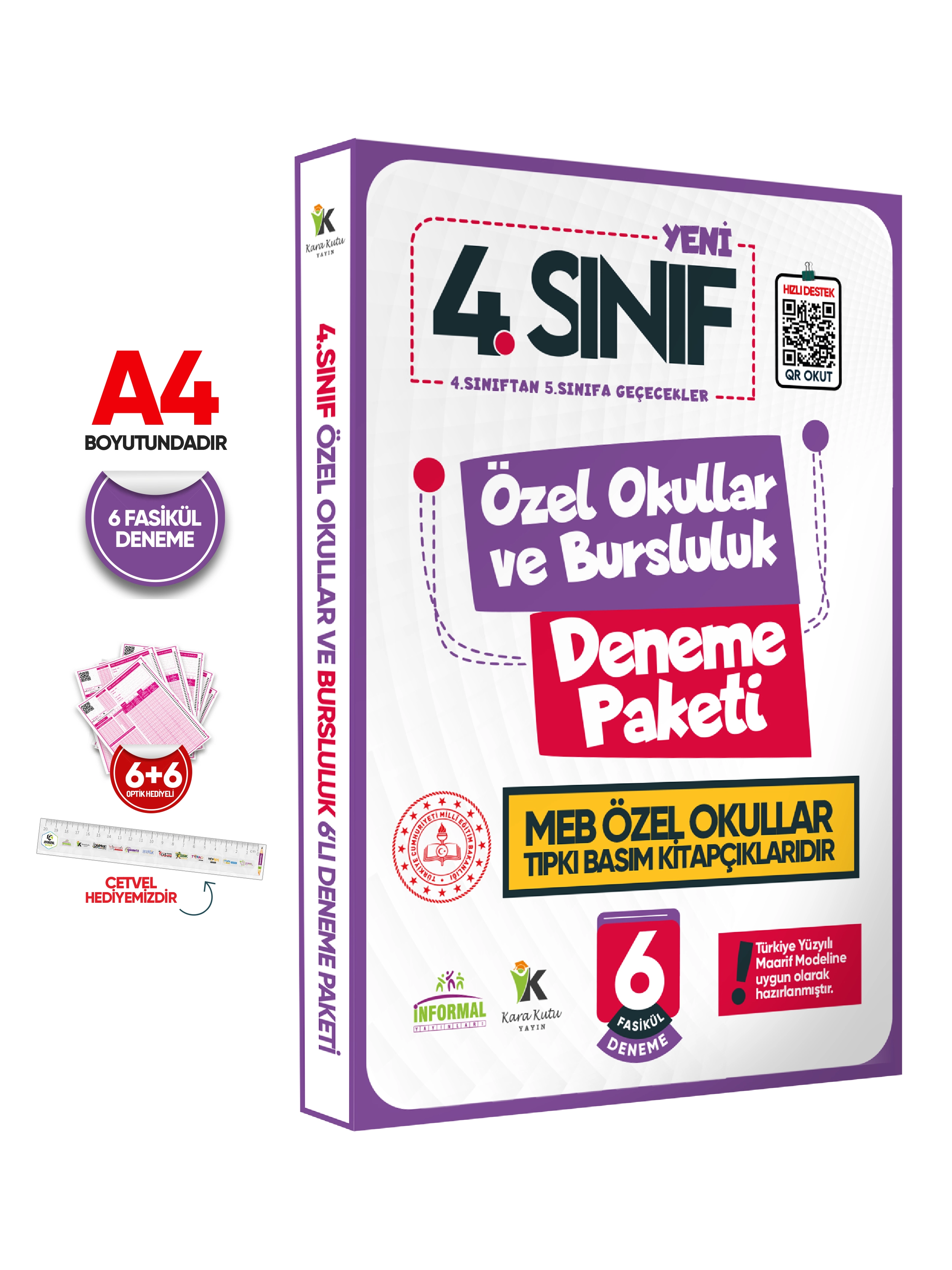 MEB İlkokul 4.Sınıf Çalışma Soruları 1-2 Tüm Dersler Kitap ve 6lı Tıpkı Basım 3lü Set BASKI ÜCRETİ