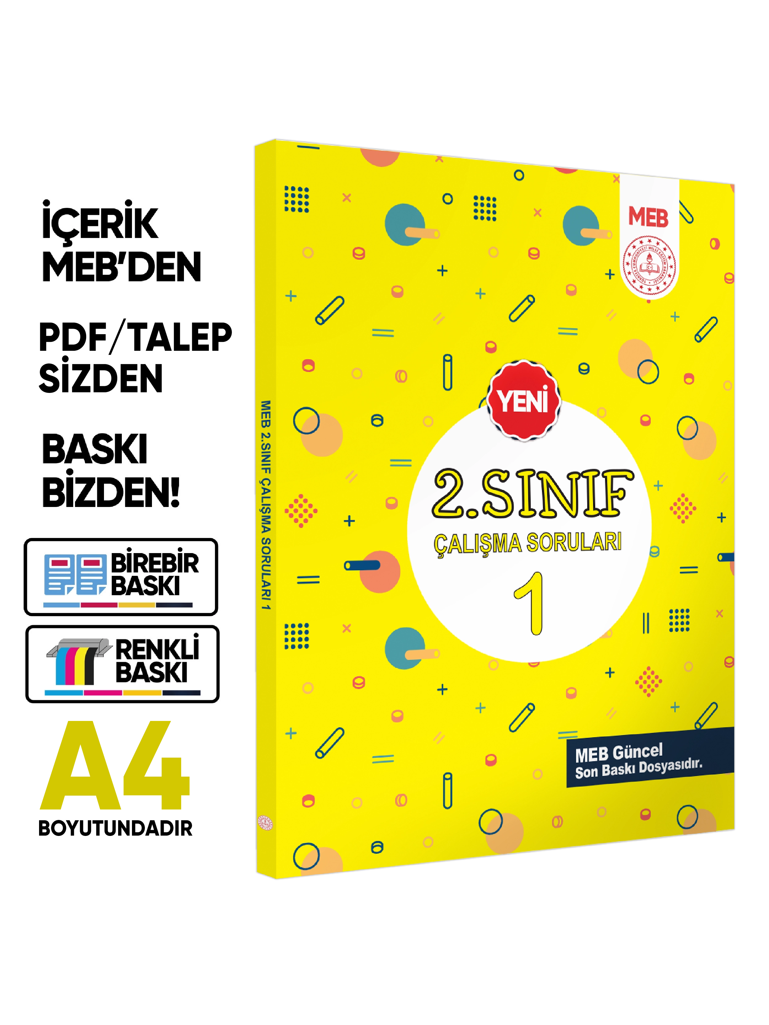 MEB İlkokul 2.Sınıf Çalışma Soruları 1 ve 2 Tüm Dersler Kazanım Pekiştirme Kitap Seti BASKI ÜCRETİ