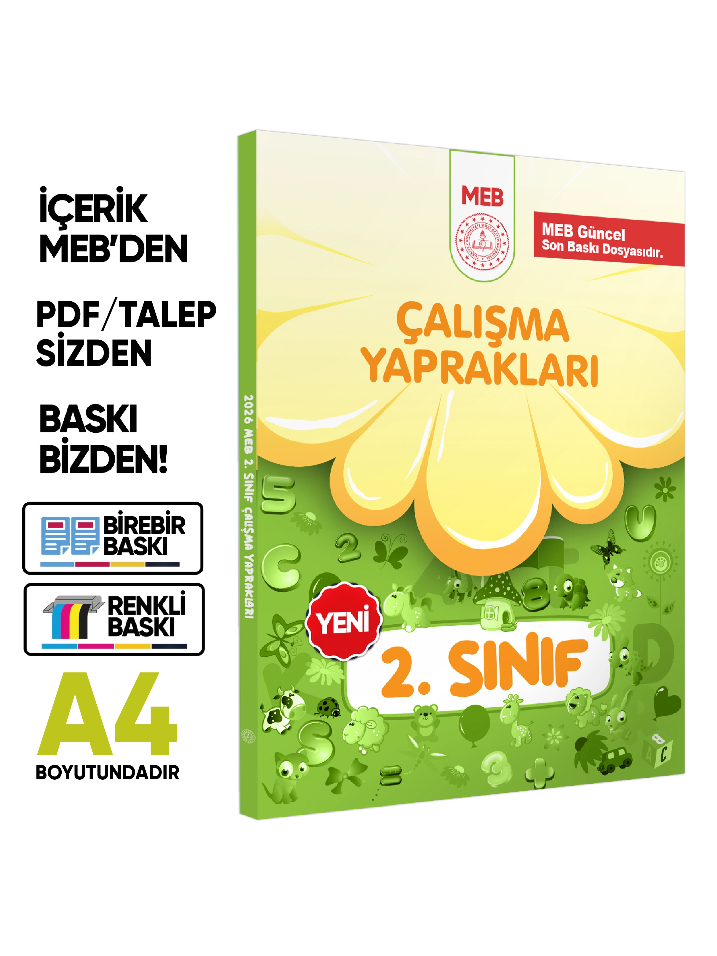 MEB İlkokul 2.Sınıf Çalışma Yaprakları TÜM DERSLER Etkinlikli Eğlenceli S. Bankası BASKI ÜCRETİ