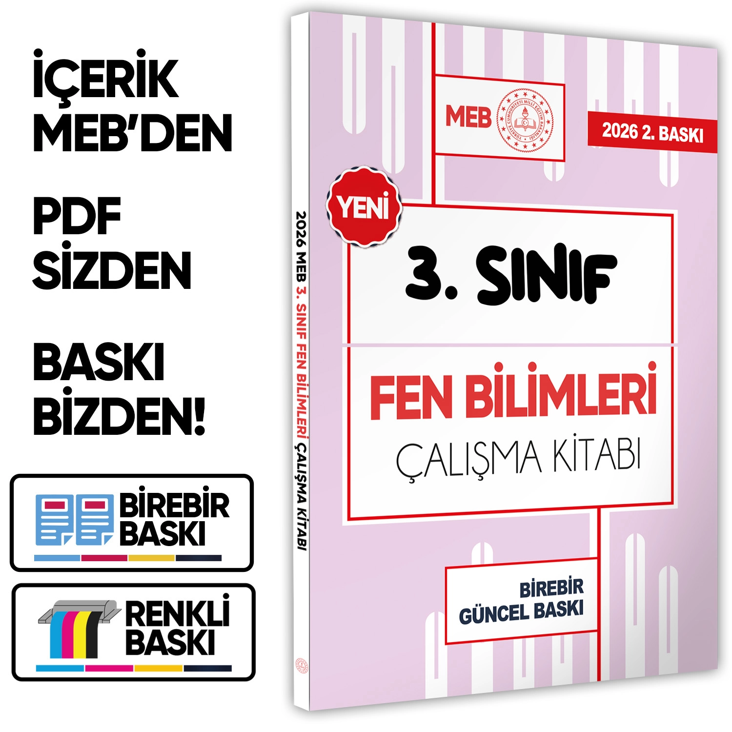 2026 MEB ÖDM İlkokul 3.Sınıf FEN BİLİMLERİ Çalışma Kitabı Alıştırmalı Soru Bankası BASKI ÜCRETİ