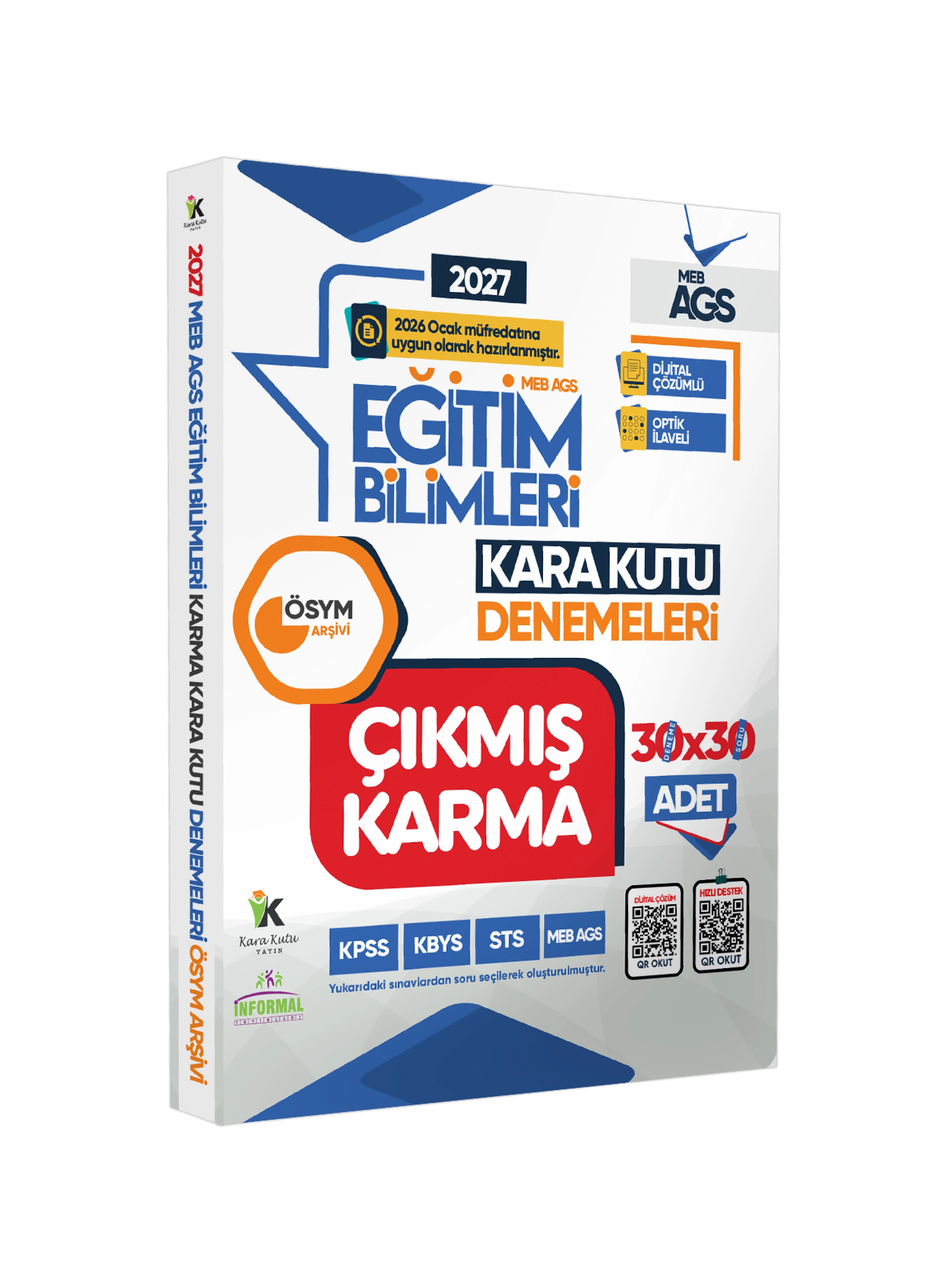 2027 MEB-AGS Ocak Müfredatı Eğitim Bilimleri ÖSYM Çıkmış Karma Kara Kutu 30x30 Deneme Paketi Çözümlü